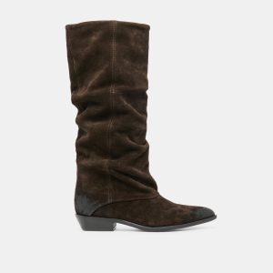 MARLA BOOTS DK BROWN SUEDE