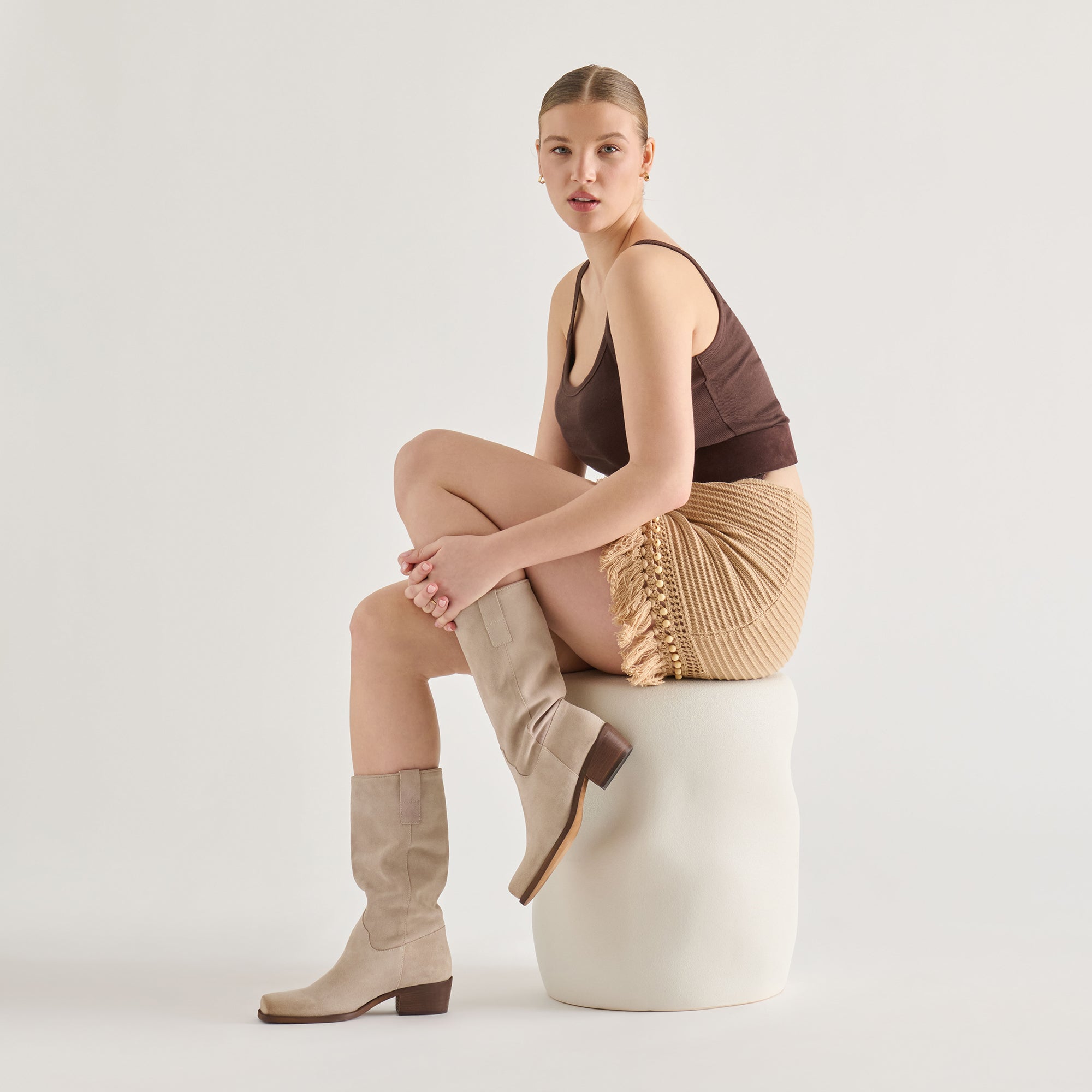 ROMIE BOOTS LT TAUPE SUEDE - Image 4