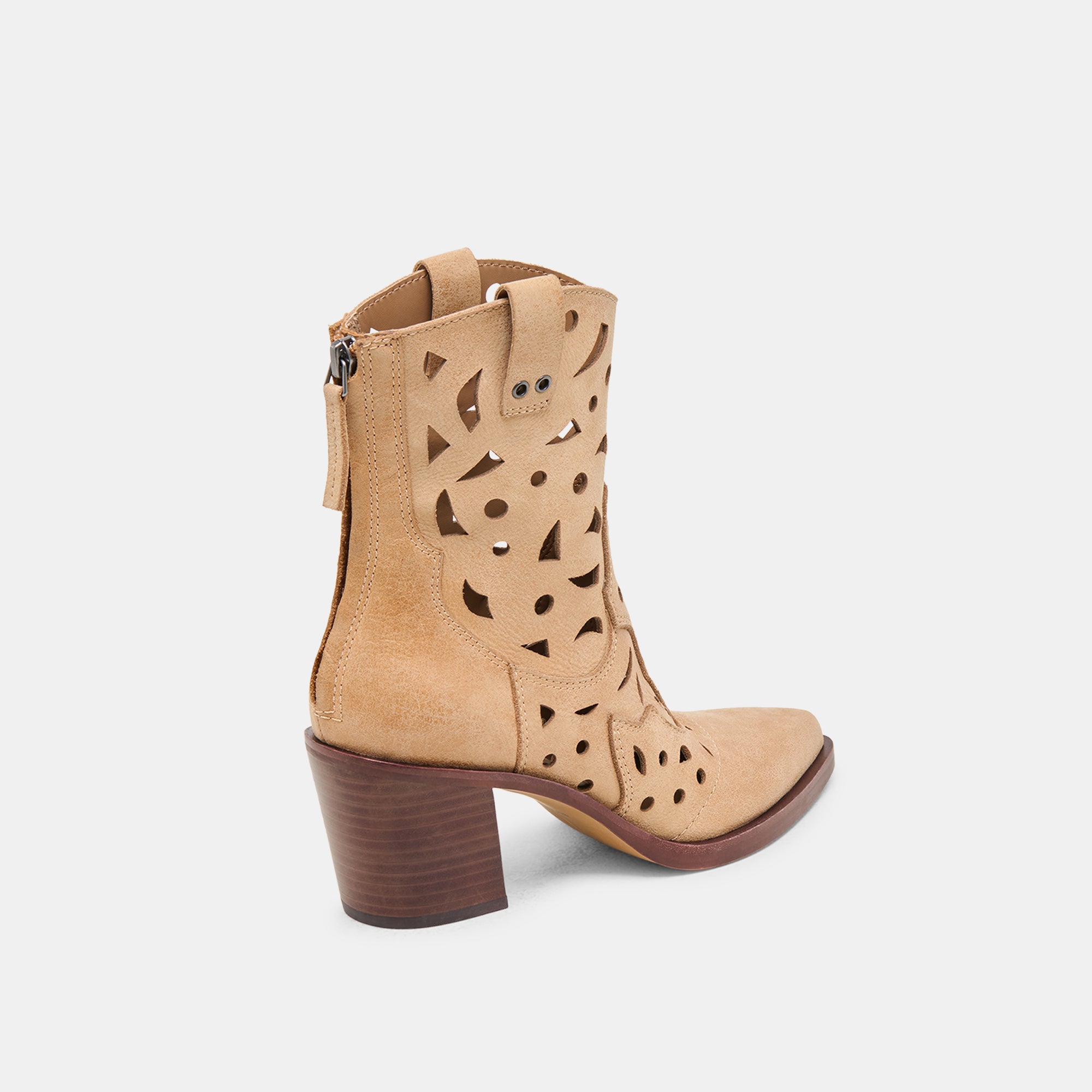 ZENOBI BOOTIES CAMEL DISTRESSED LEATHER - Image 3