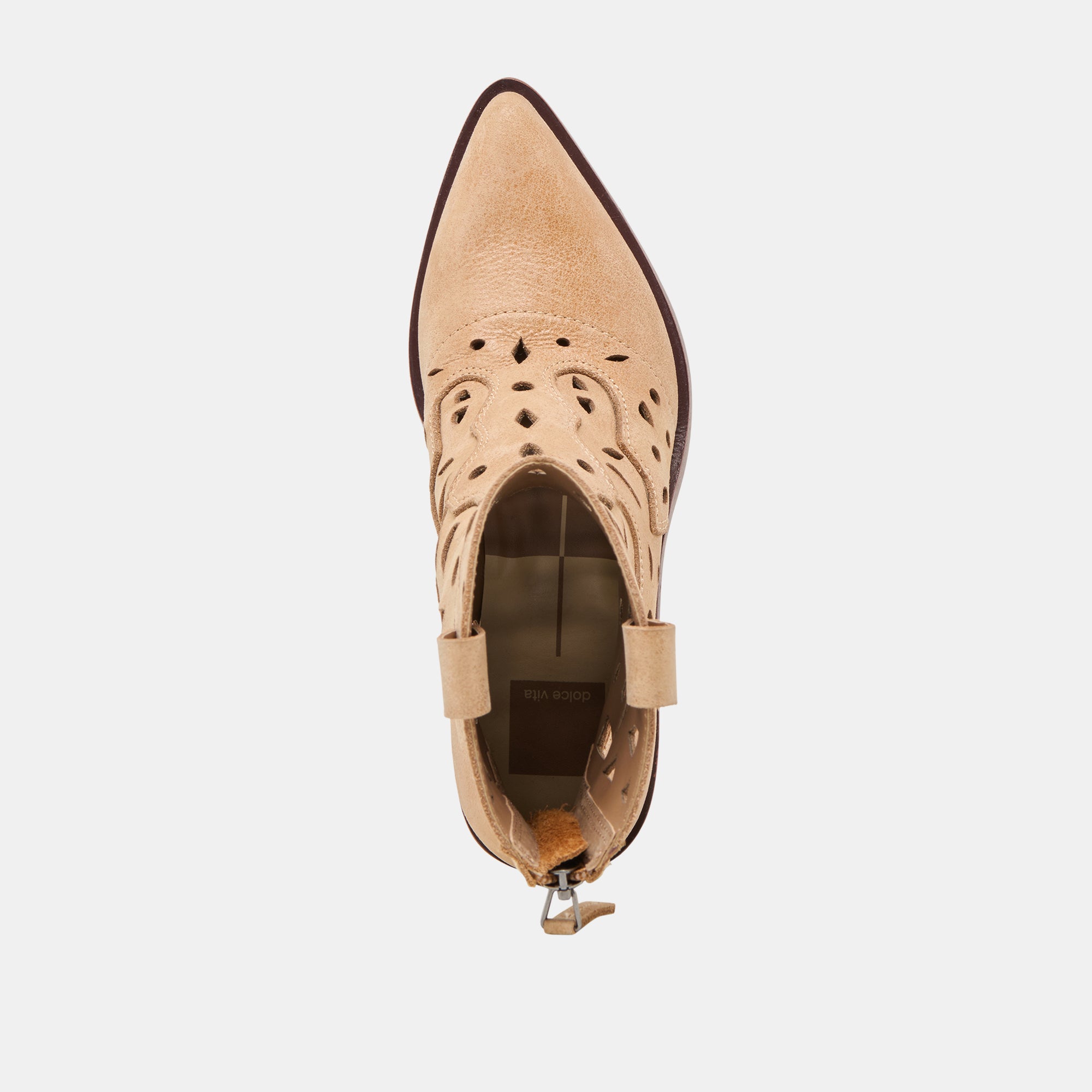 ZENOBI BOOTIES CAMEL DISTRESSED LEATHER - Image 8