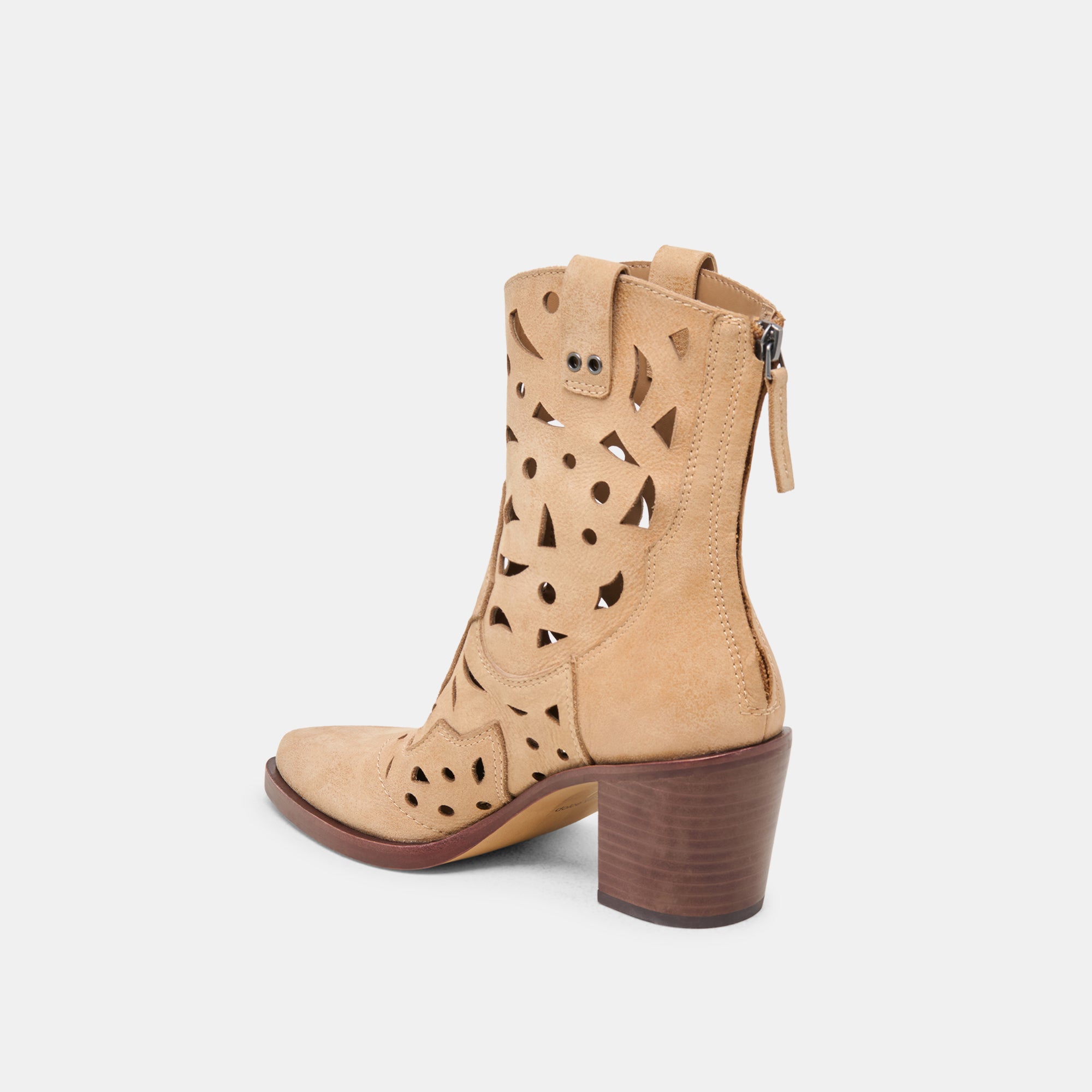 ZENOBI BOOTIES CAMEL DISTRESSED LEATHER - Image 5