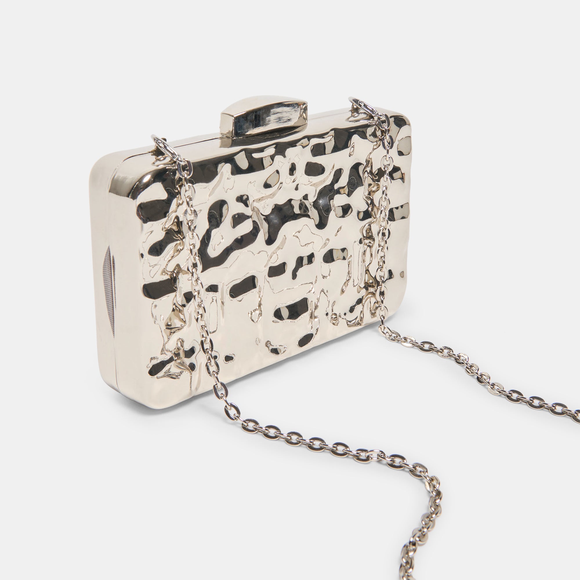 DELIA CLUTCH SILVER METAL - Image 3