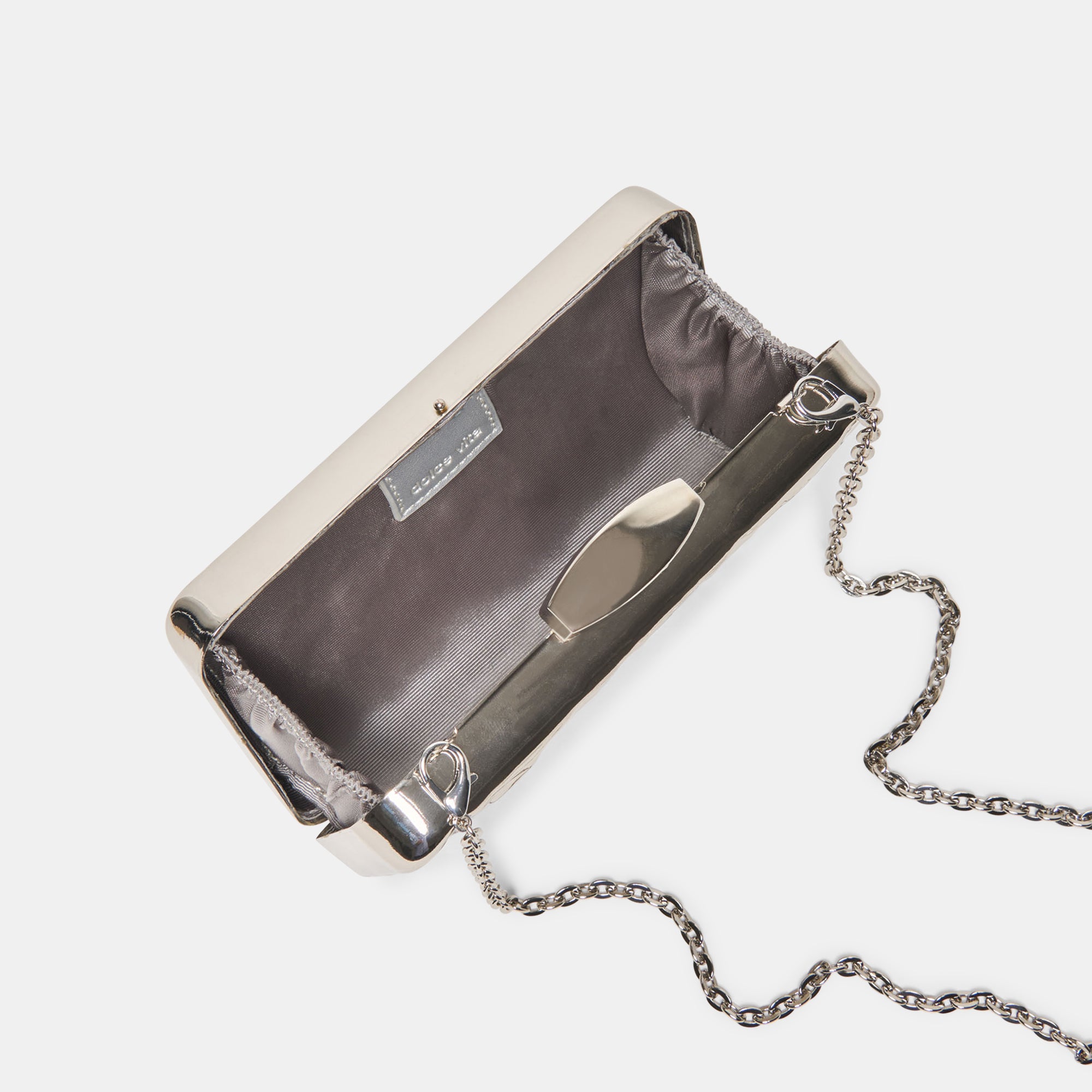 DELIA CLUTCH SILVER METAL - Image 2