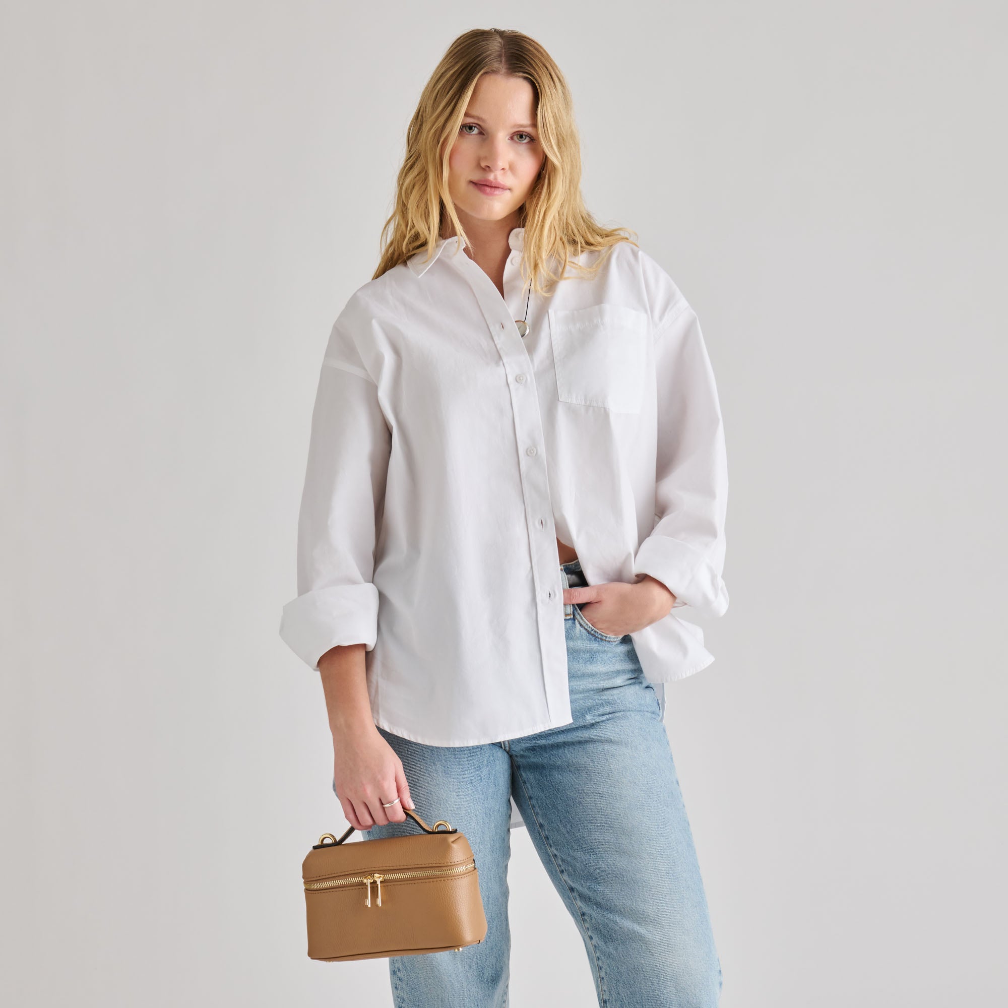 LEONY CROSSBODY TAN LEATHER - Image 7