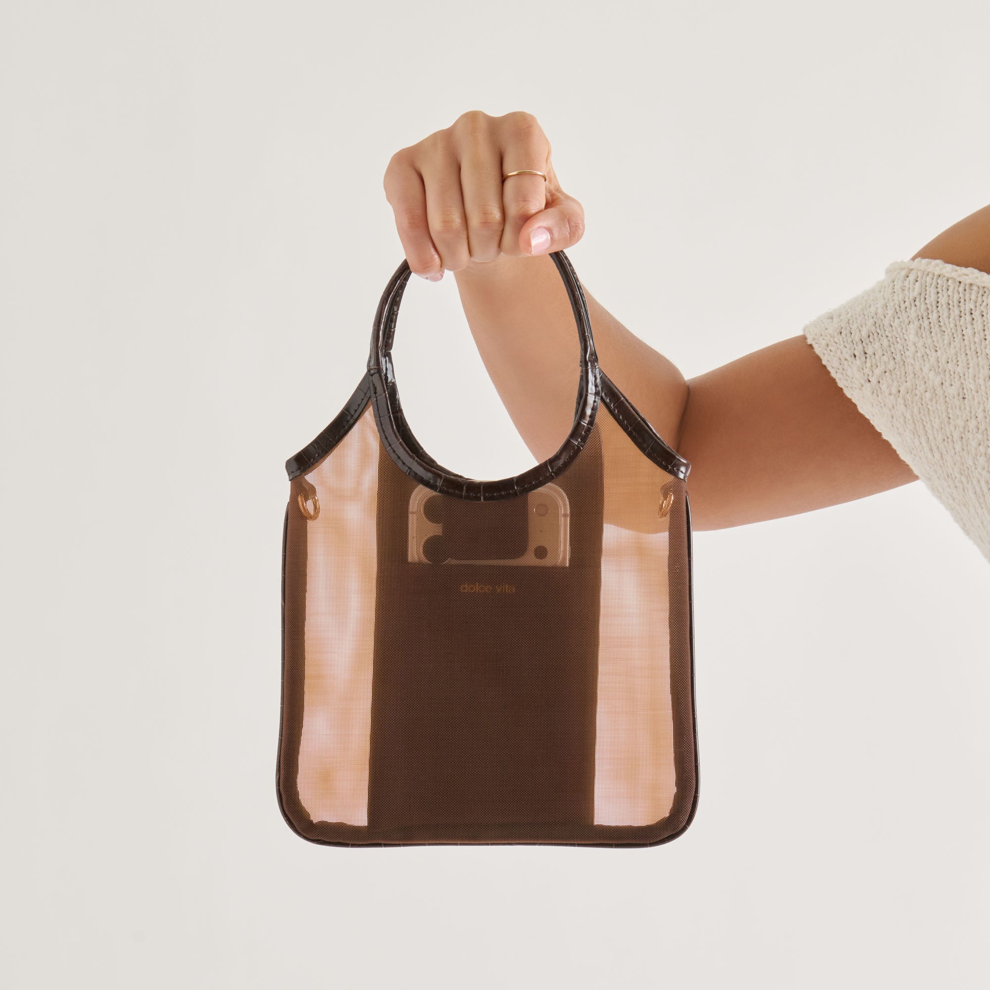 SYLVENE CROSSBODY CHOCOLATE MESH - Image 7