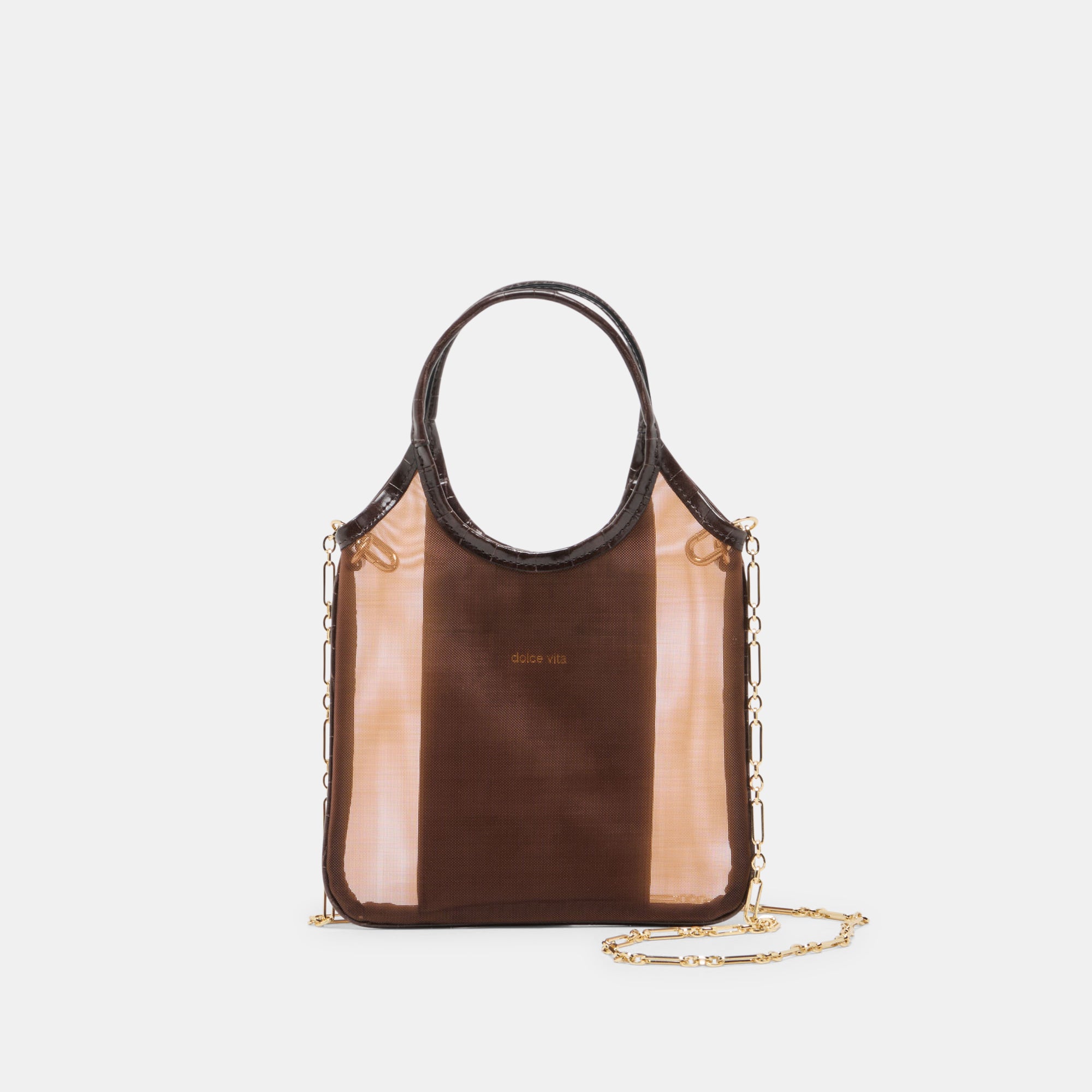 SYLVENE CROSSBODY CHOCOLATE MESH