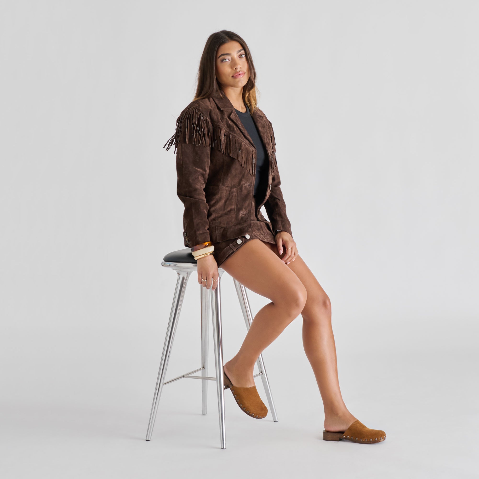 ALANIS FLATS CHESTNUT SUEDE - Image 2