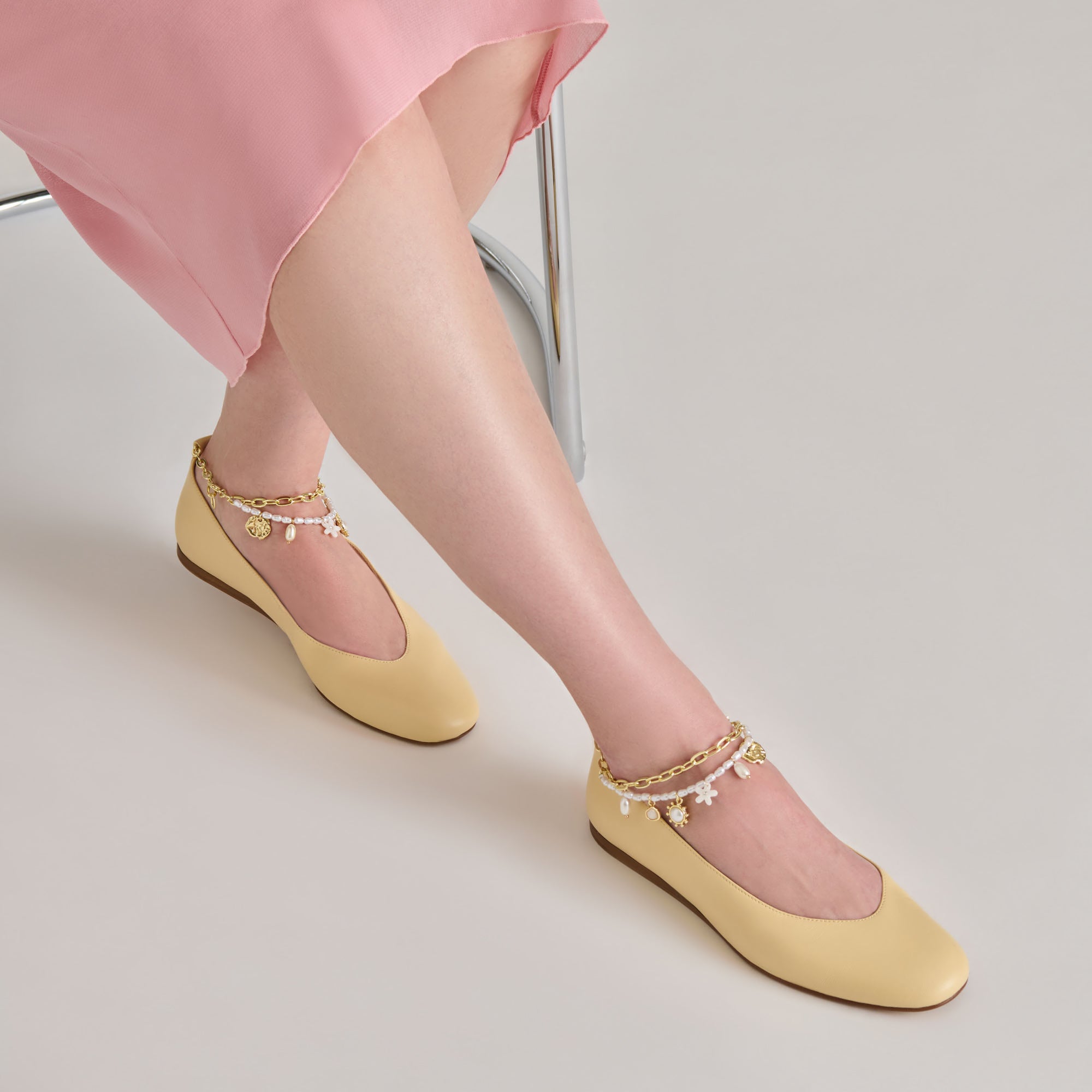 BAIDEN BALLET FLATS WARM NATURAL LEATHER - Image 4