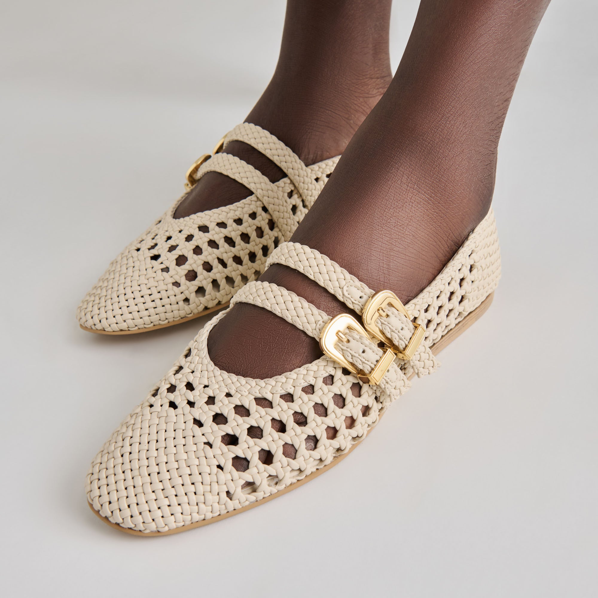 BAYLEE WOVEN BALLET FLATS CREME WOVEN STELLA - Image 4
