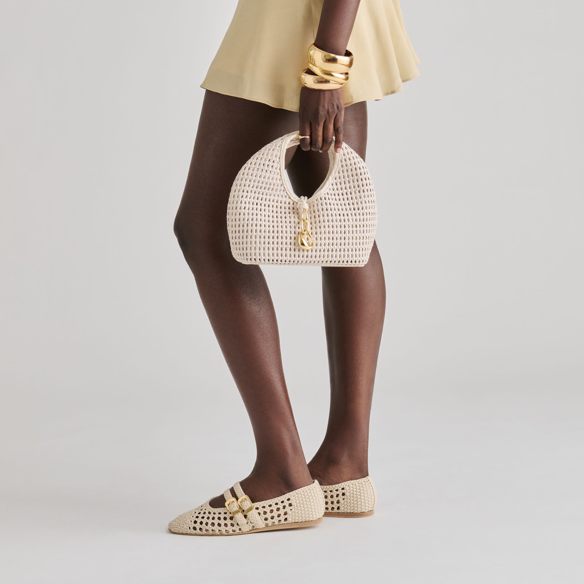 BAYLEE WOVEN BALLET FLATS CREME WOVEN STELLA - Image 2
