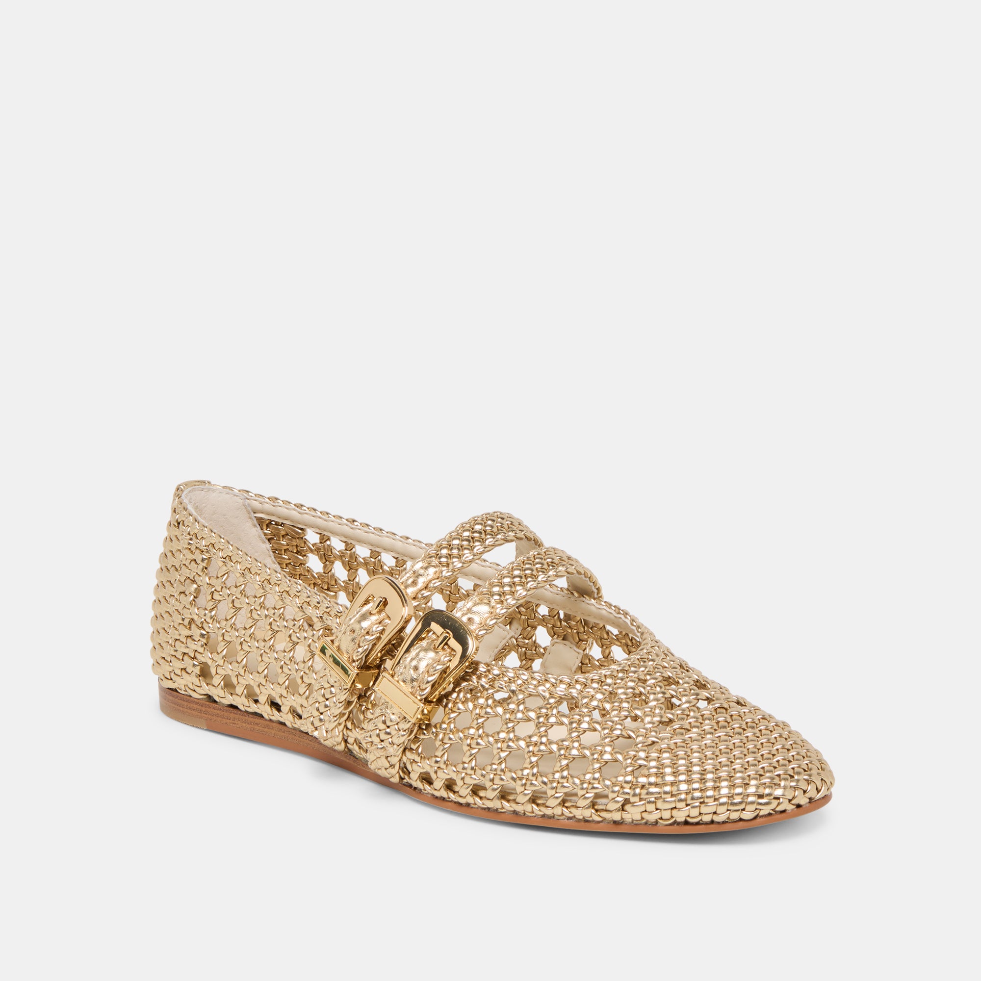 BAYLEE WOVEN BALLET FLATS GOLD WOVEN STELLA - Image 2