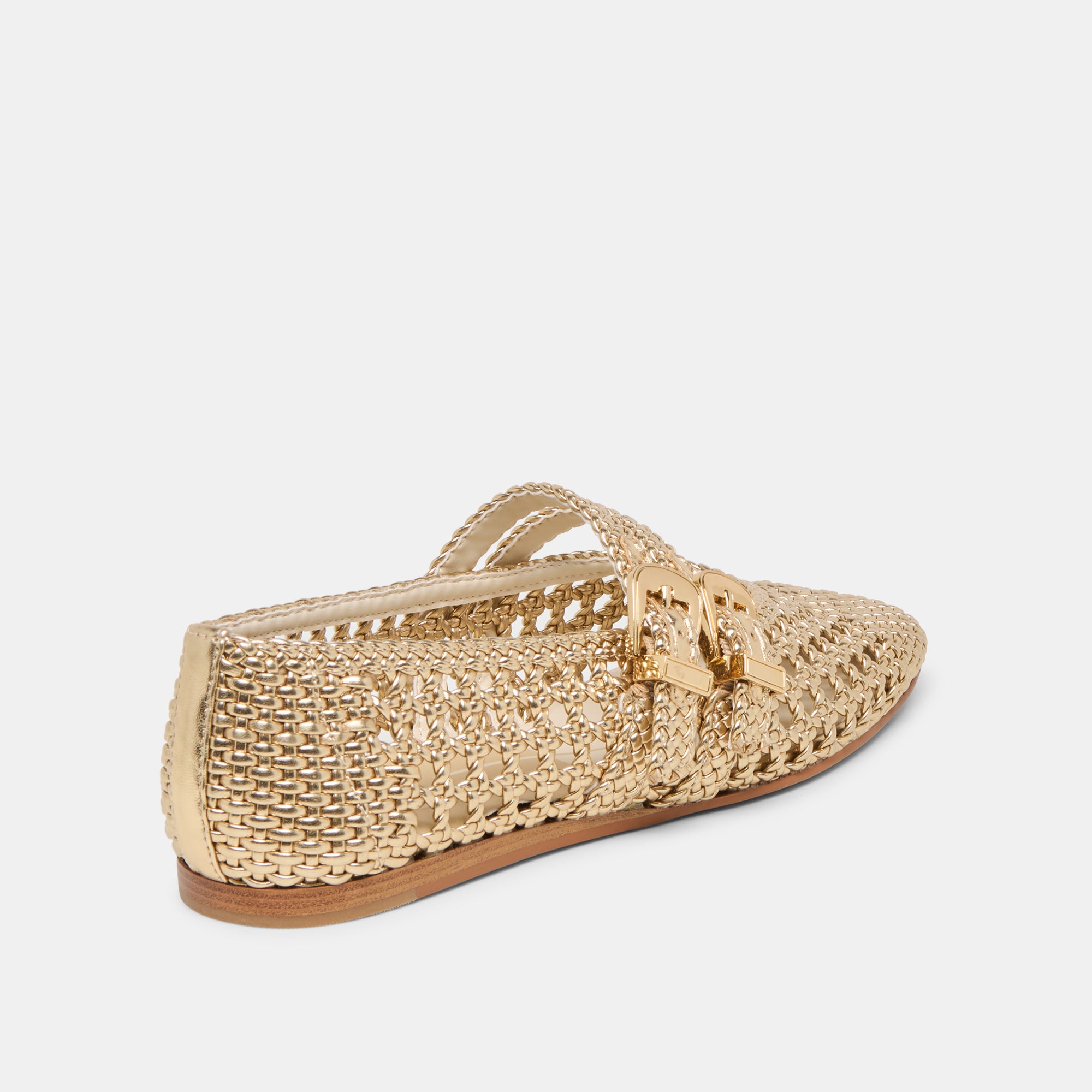 BAYLEE WOVEN BALLET FLATS GOLD WOVEN STELLA - Image 4