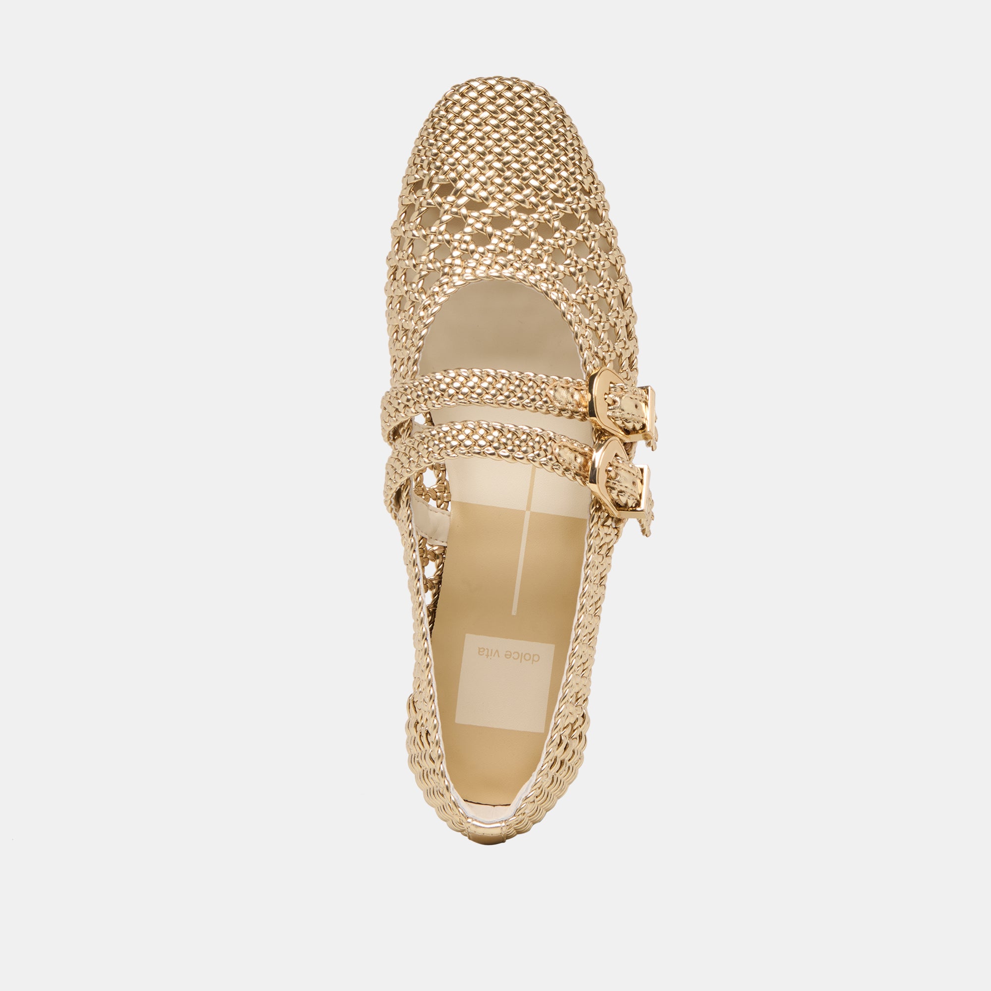 BAYLEE WOVEN BALLET FLATS GOLD WOVEN STELLA - Image 10