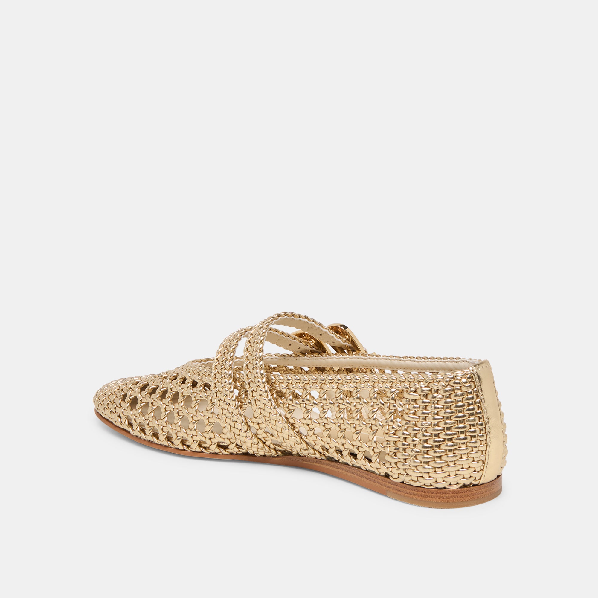 BAYLEE WOVEN BALLET FLATS GOLD WOVEN STELLA - Image 7