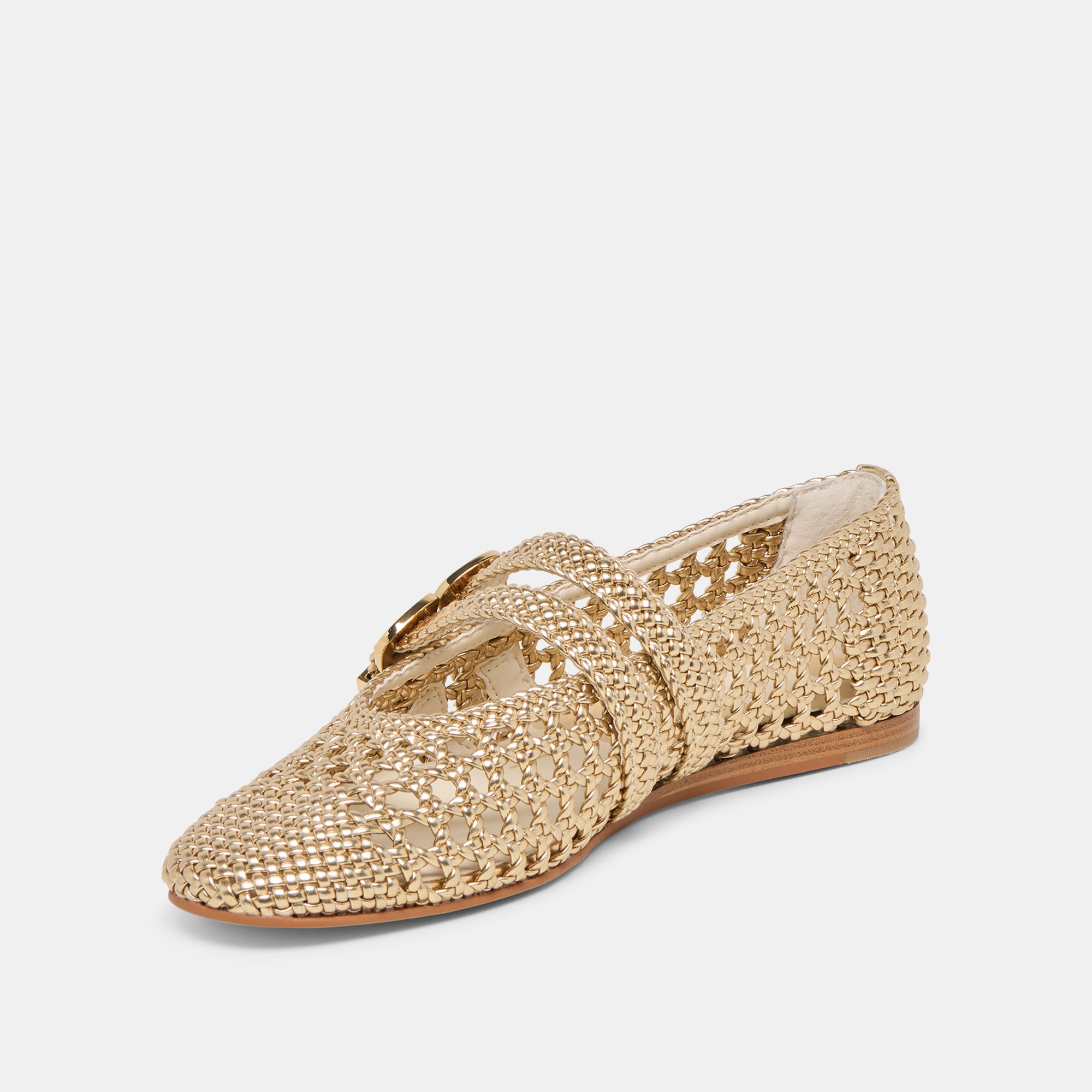 BAYLEE WOVEN BALLET FLATS GOLD WOVEN STELLA - Image 6