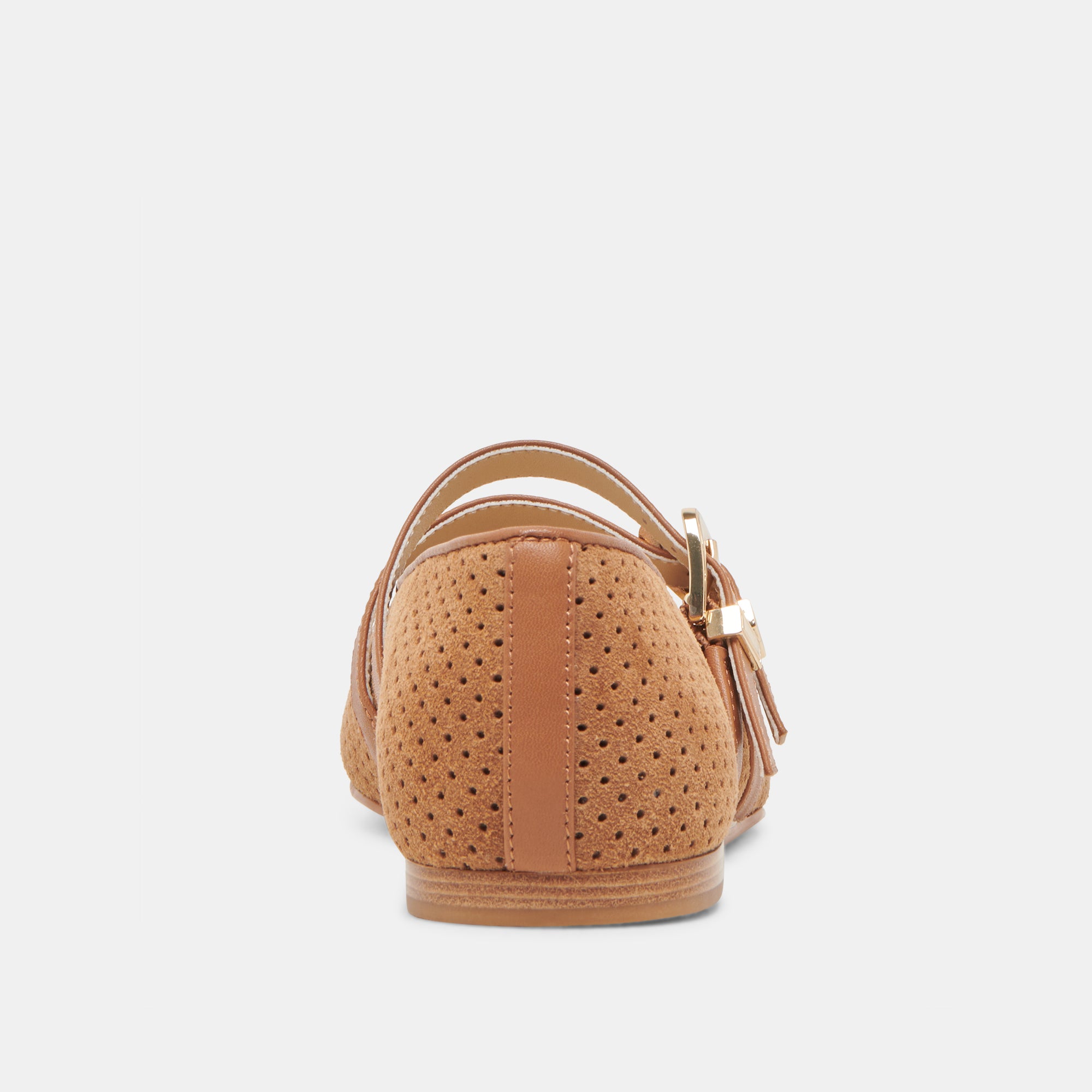 BAYLEE WIDE BALLETS FLATS PECAN PERFORATED SUEDE - Image 7