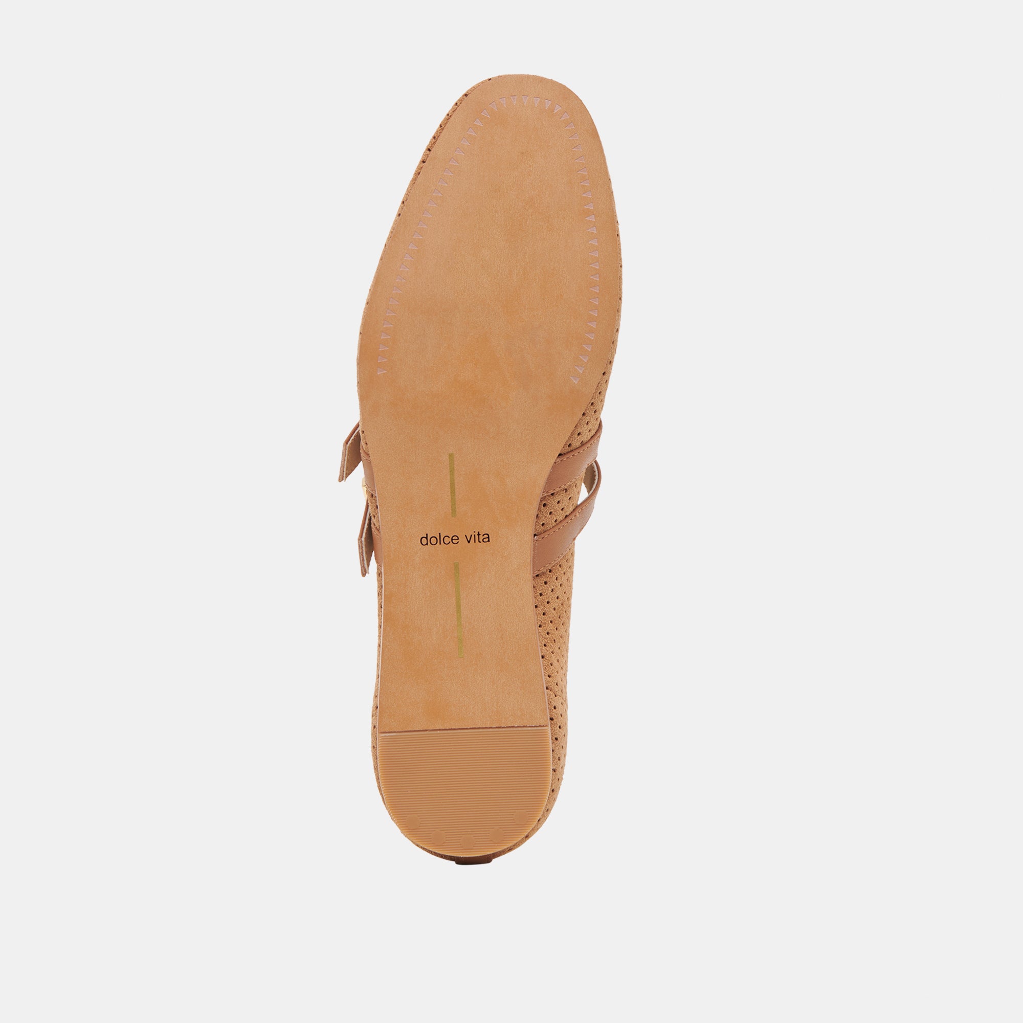 BAYLEE WIDE BALLETS FLATS PECAN PERFORATED SUEDE - Image 9