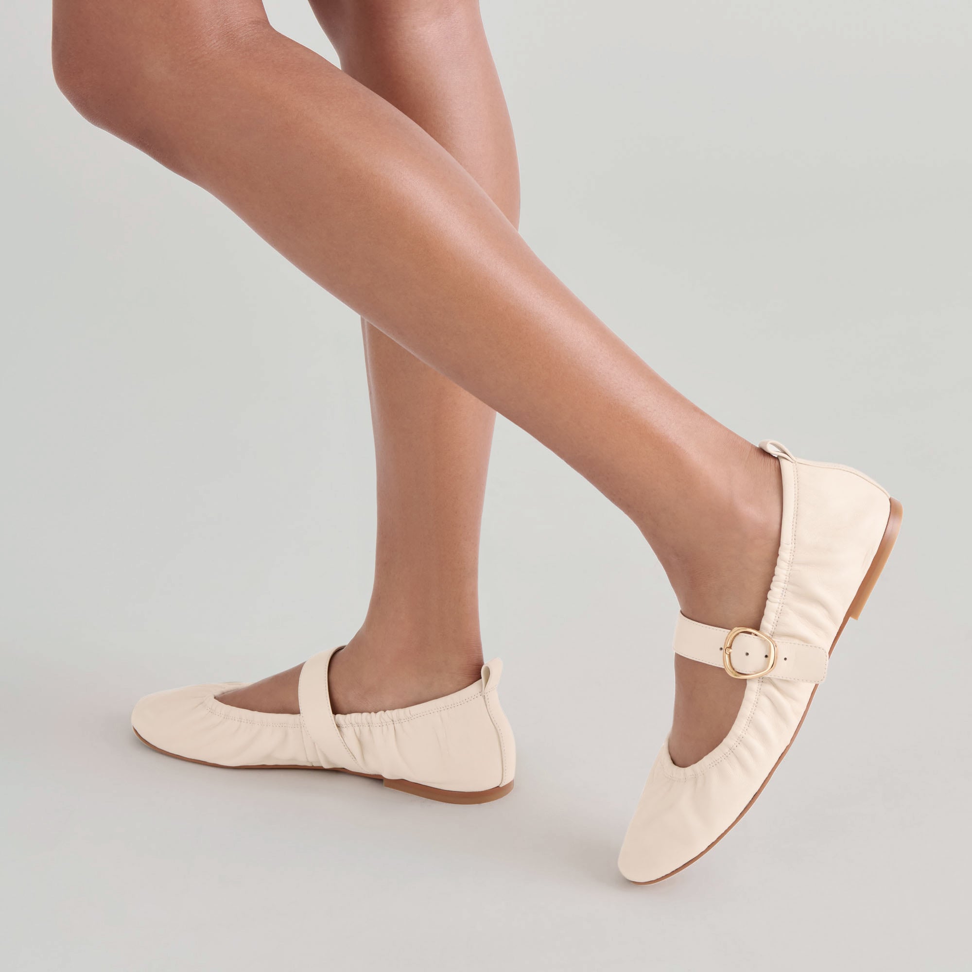 CAELY BALLET FLATS BONE LEATHER - Image 6