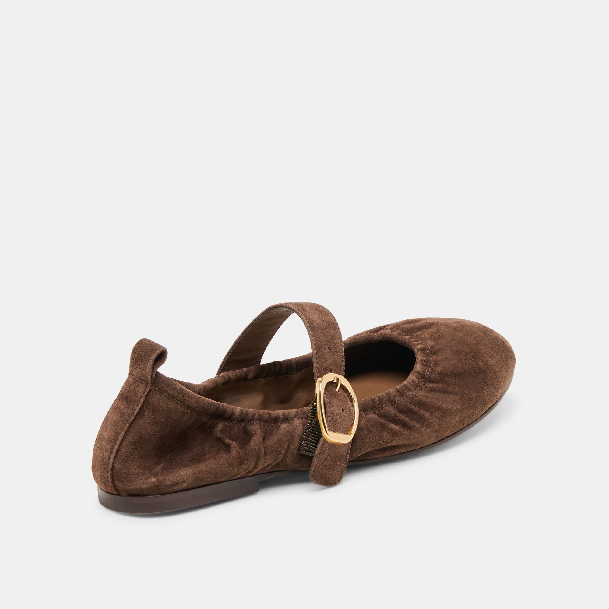 CAELY BALLET FLATS DK BROWN SUEDE - Image 5