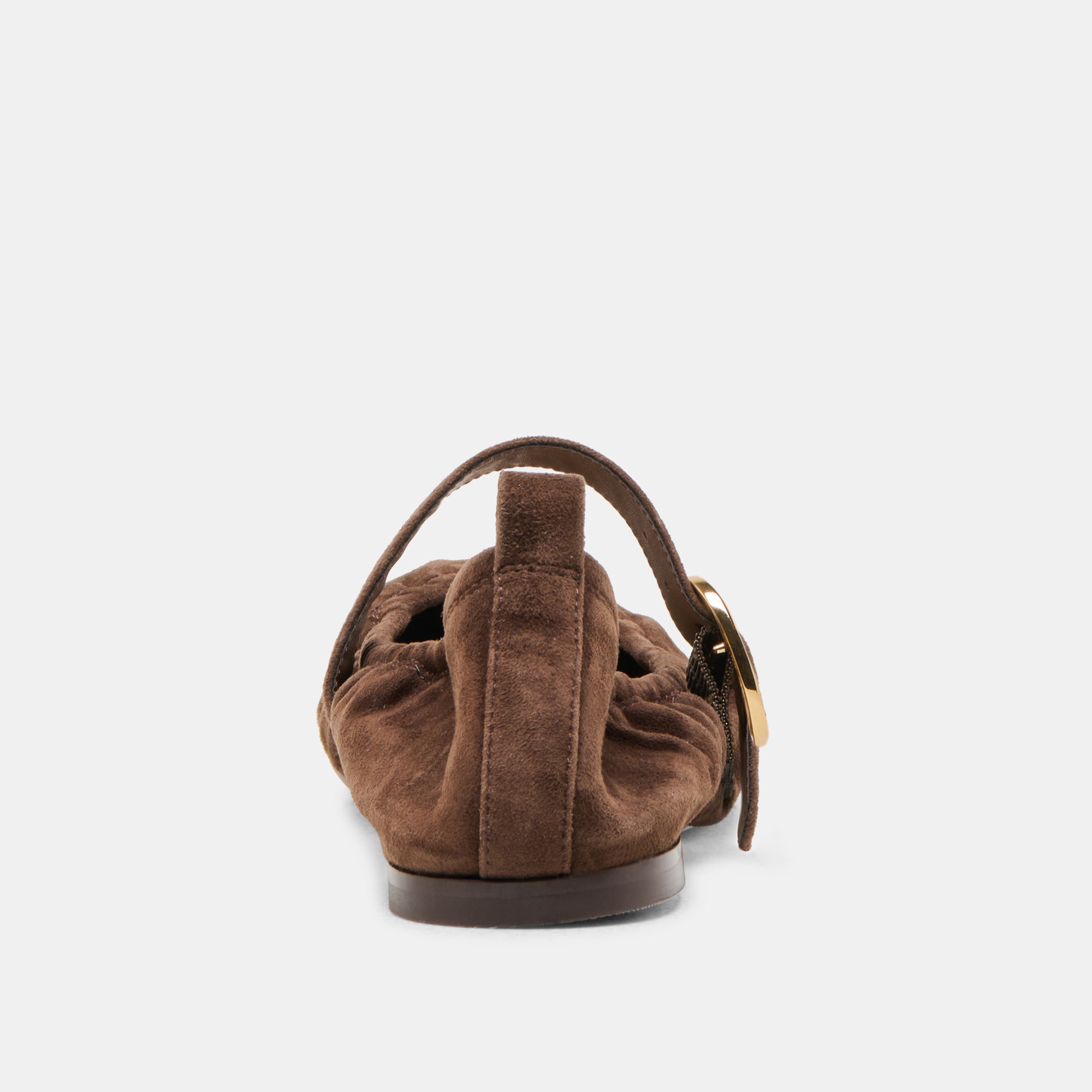 CAELY BALLET FLATS DK BROWN SUEDE - Image 10