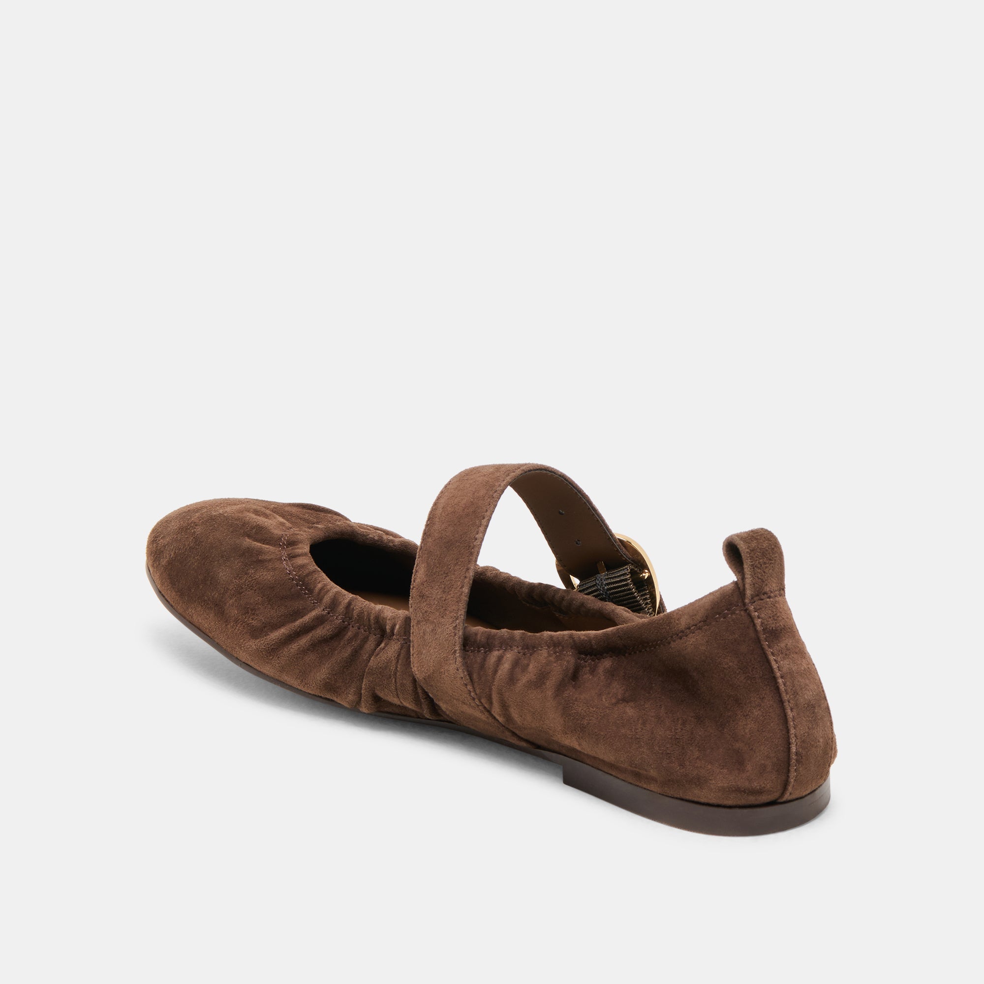 CAELY BALLET FLATS DK BROWN SUEDE - Image 8