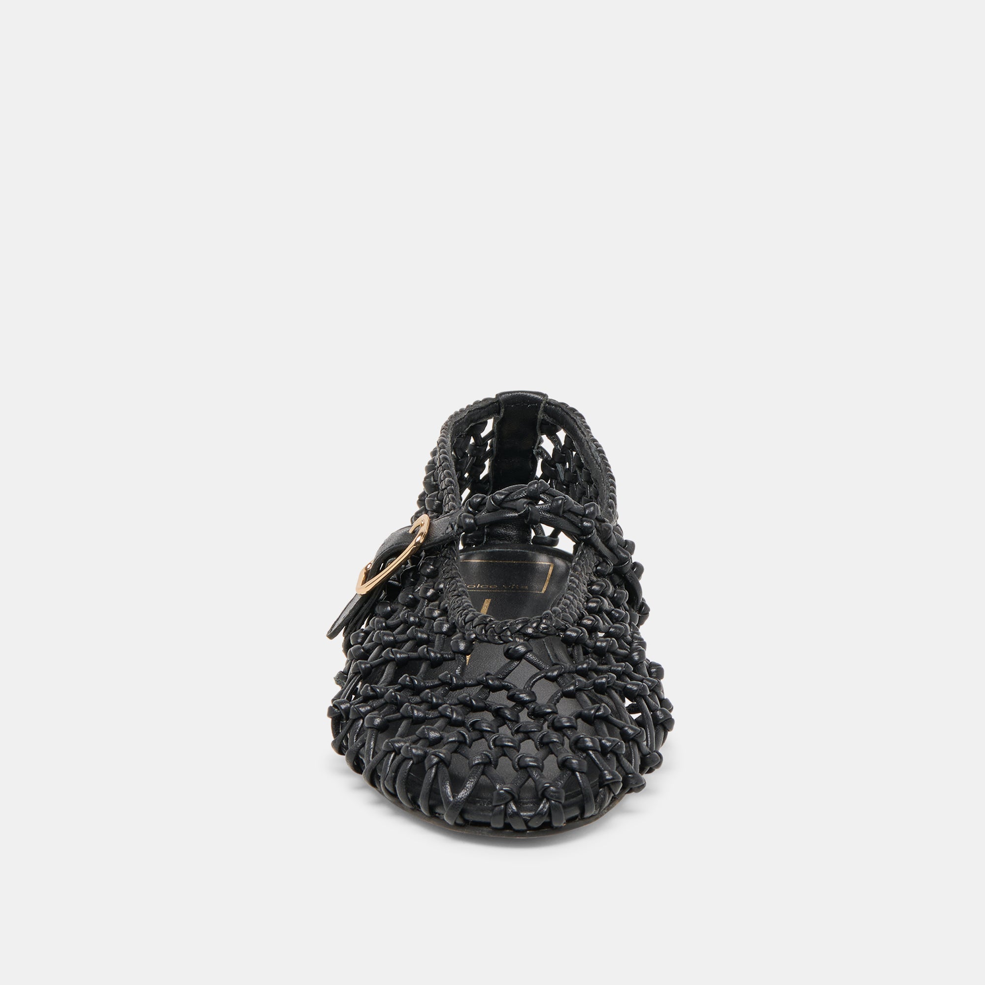 CLAIR BALLET FLATS BLACK WOVEN LEATHER - Image 8
