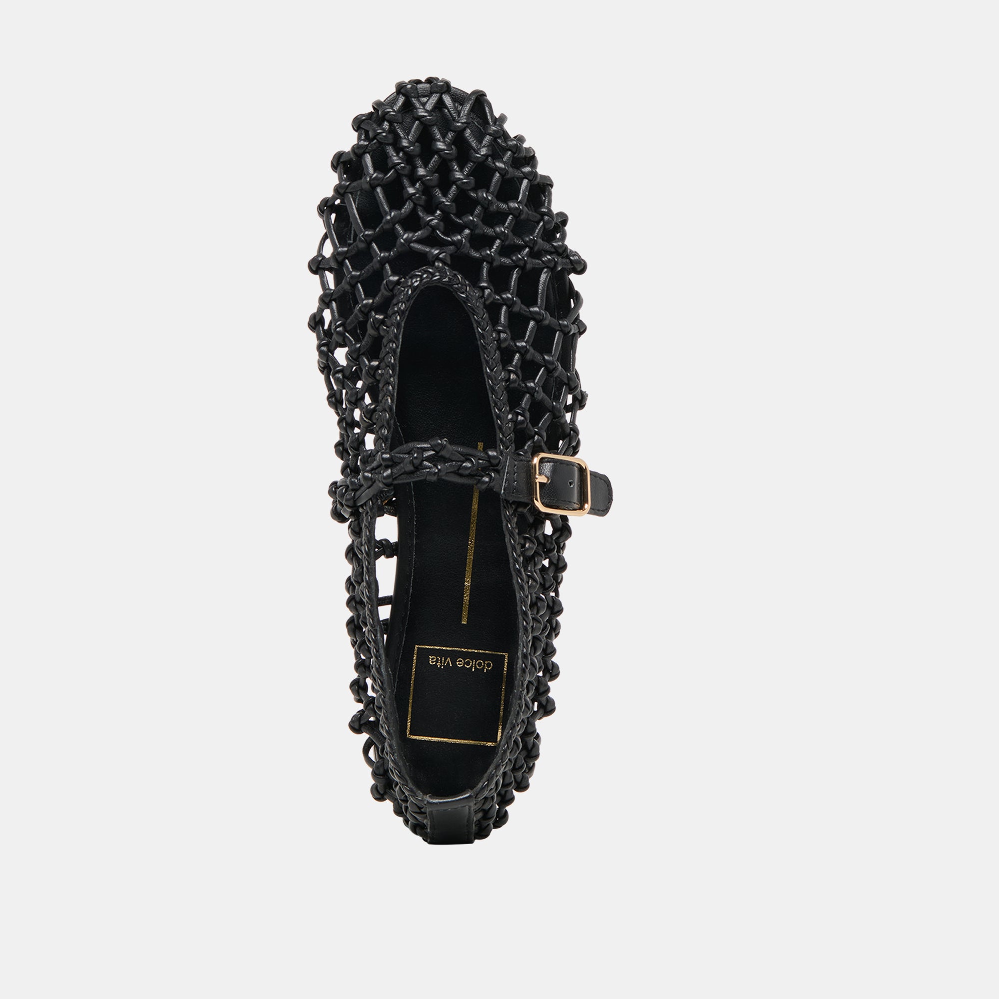 CLAIR BALLET FLATS BLACK WOVEN LEATHER - Image 10