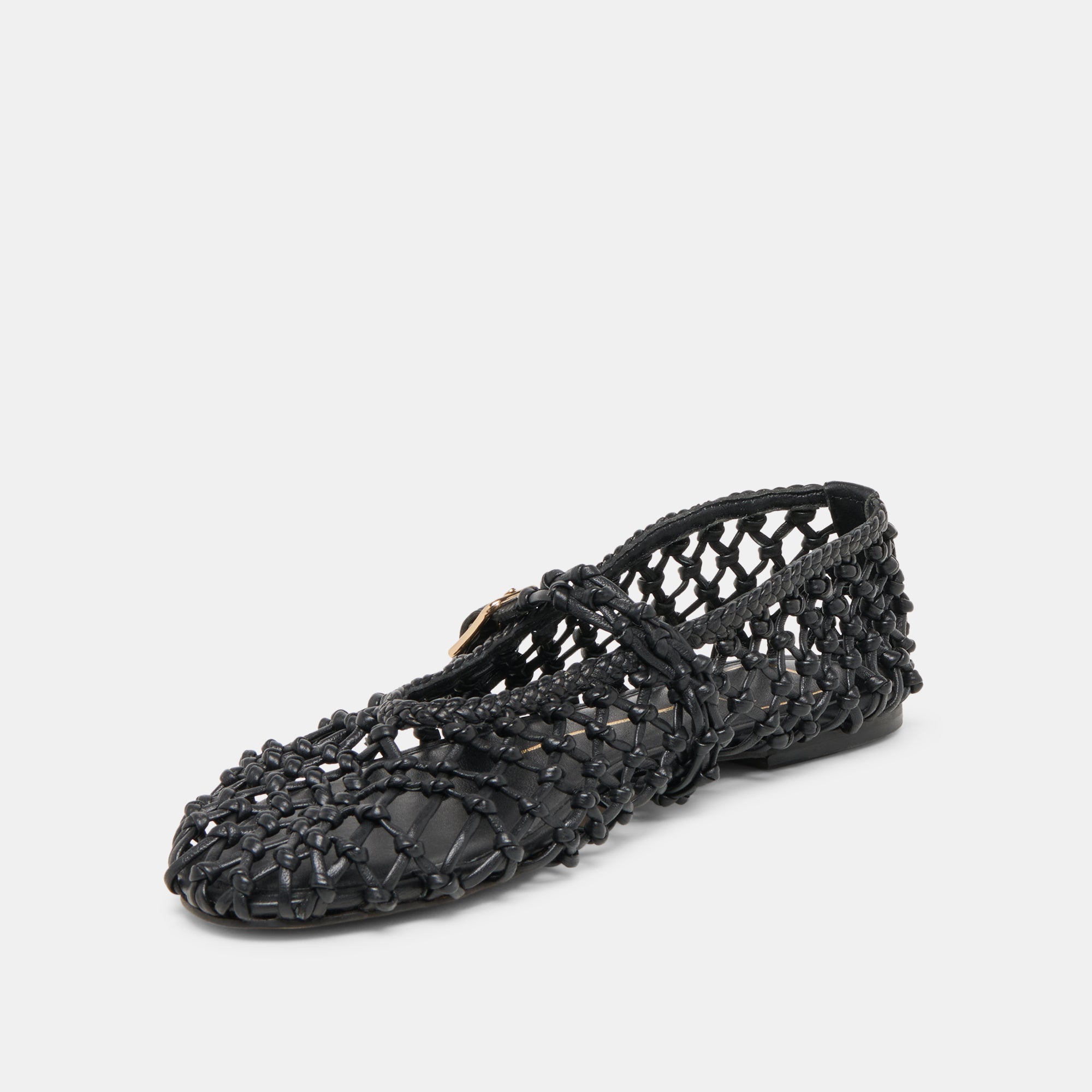 CLAIR BALLET FLATS BLACK WOVEN LEATHER - Image 6