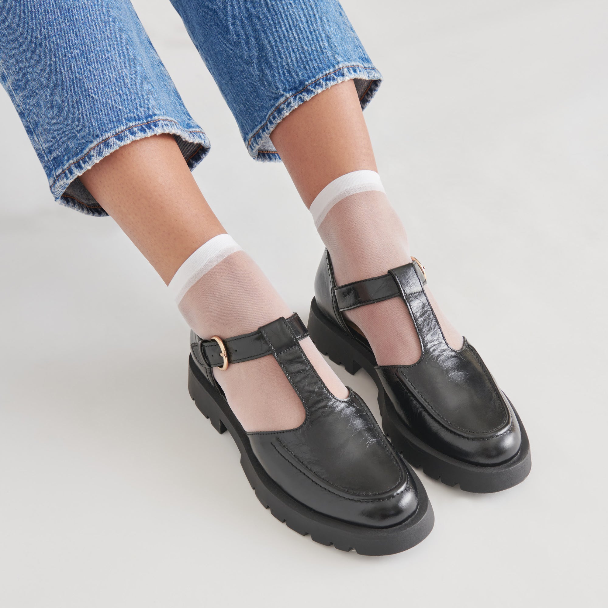 EMILIO FLATS MIDNIGHT CRINKLE PATENT LEATHER - Image 2