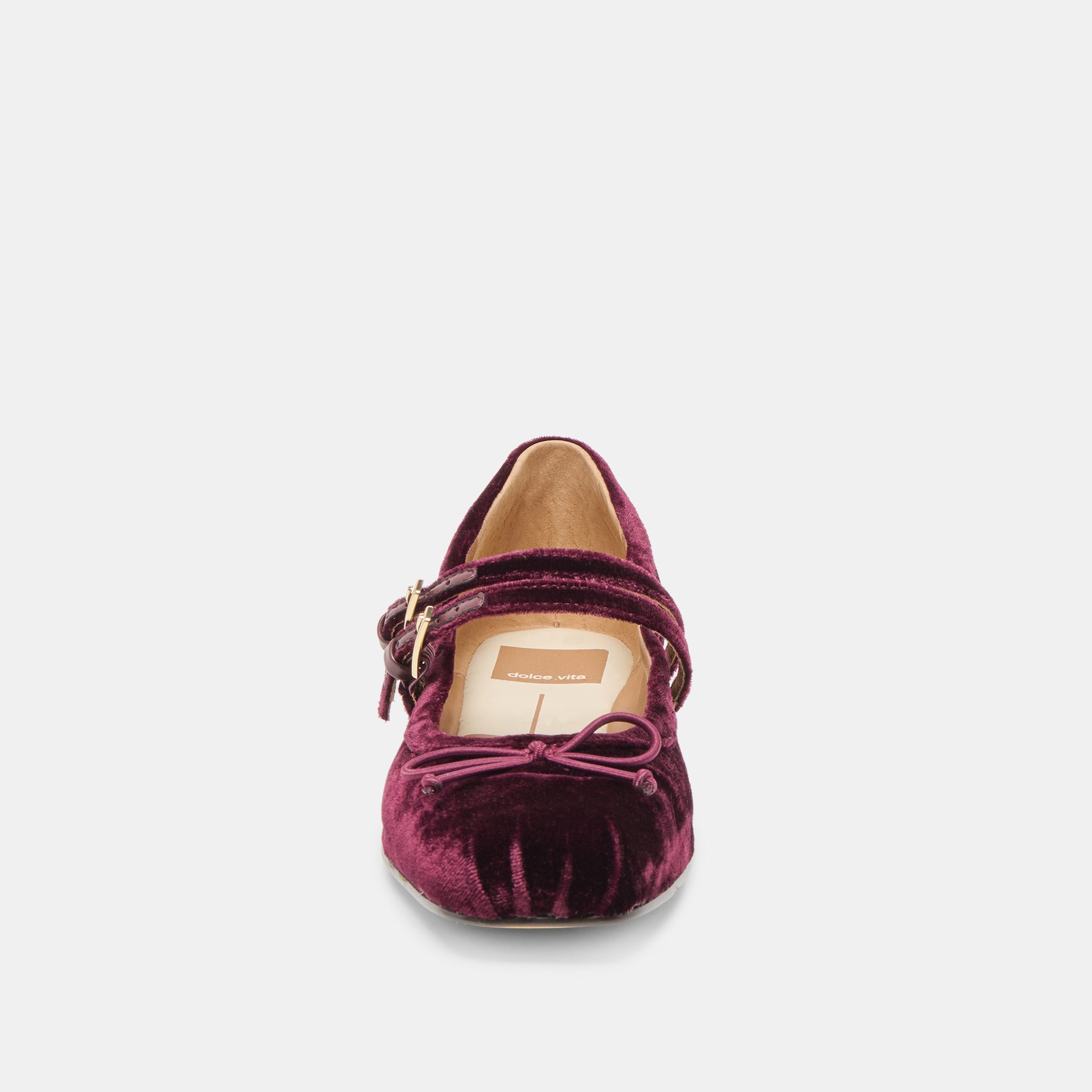 GIBSEN BALLET FLATS BURGUNDY VELVET - Image 8