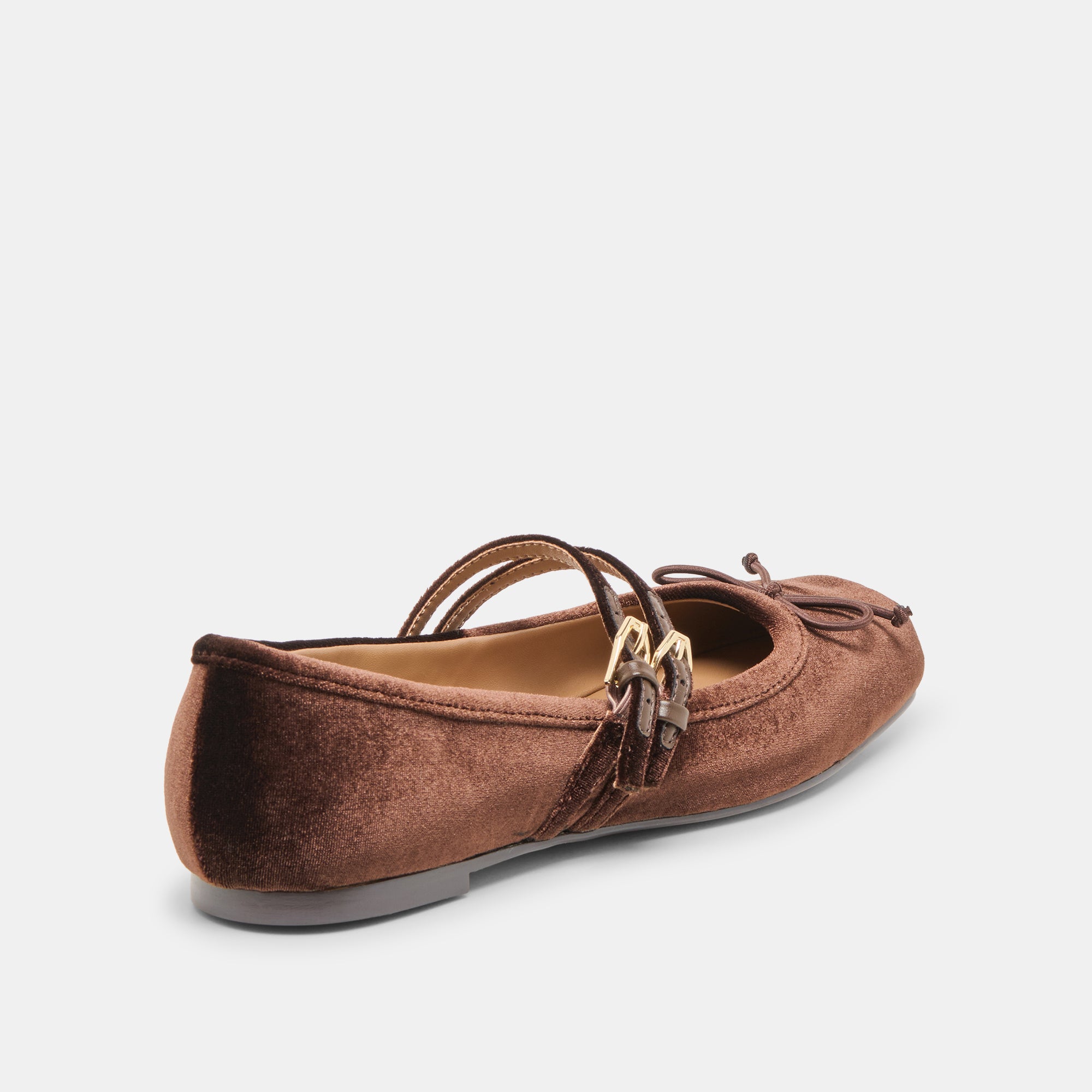 GIBSEN BALLET FLATS CHOCOLATE VELVET - Image 4
