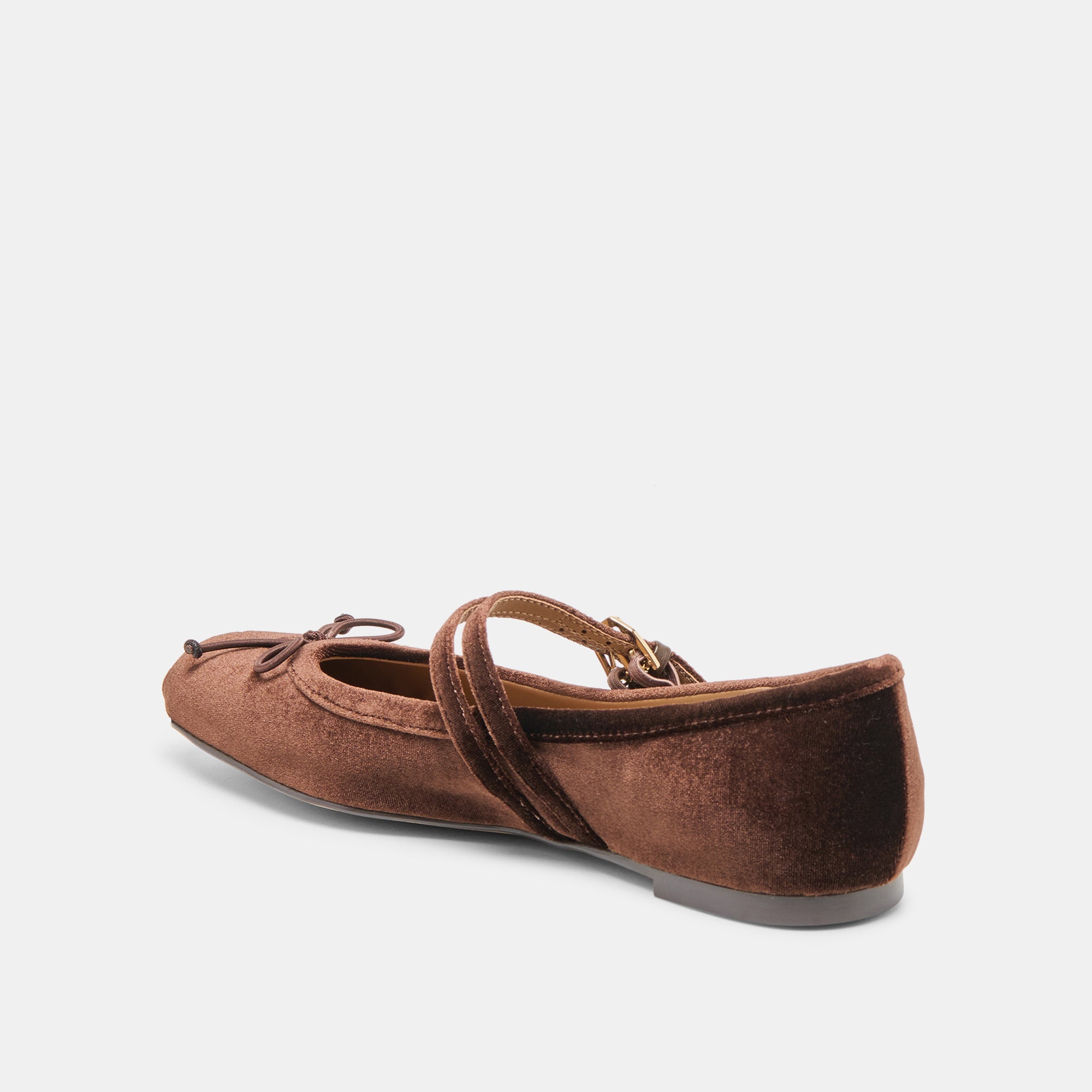 GIBSEN BALLET FLATS CHOCOLATE VELVET - Image 6
