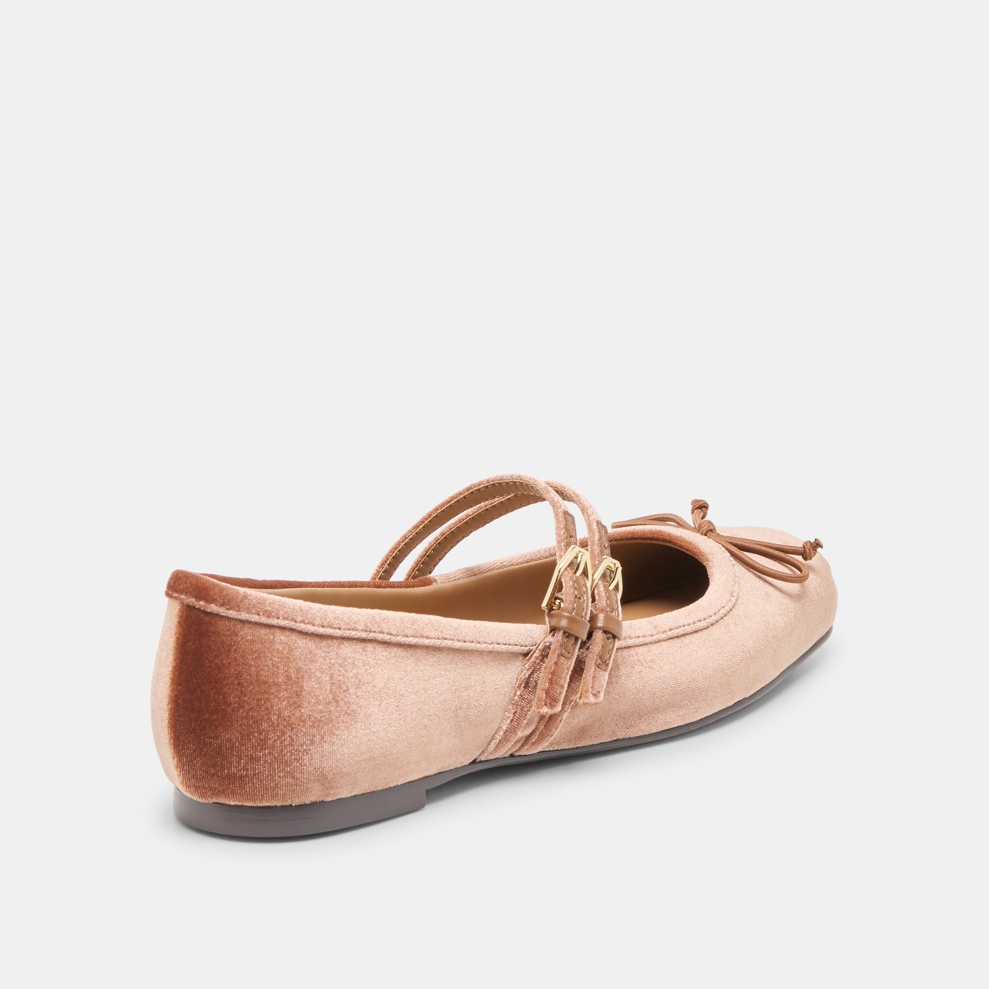 GIBSEN BALLET FLATS DK ROSE VELVET - Image 3