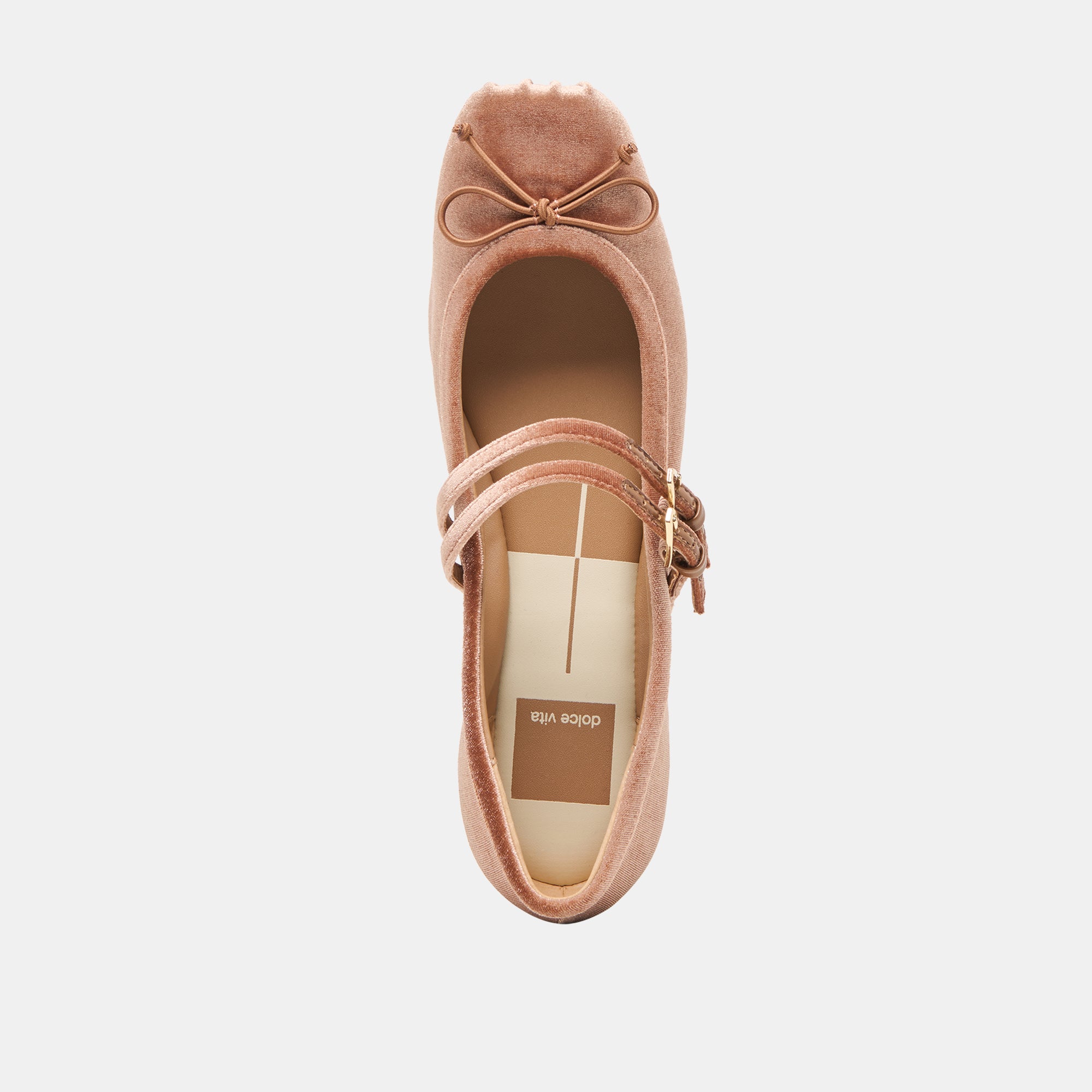GIBSEN BALLET FLATS DK ROSE VELVET - Image 8