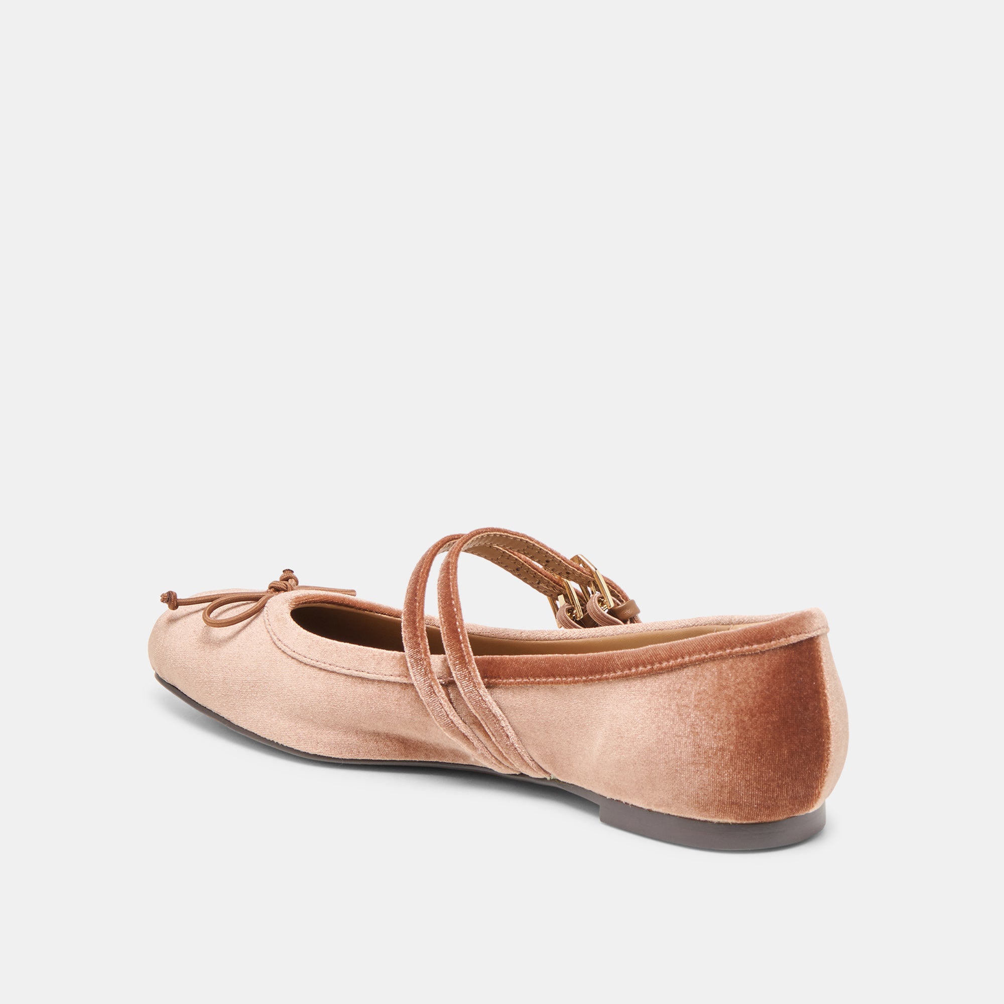 GIBSEN BALLET FLATS DK ROSE VELVET - Image 5