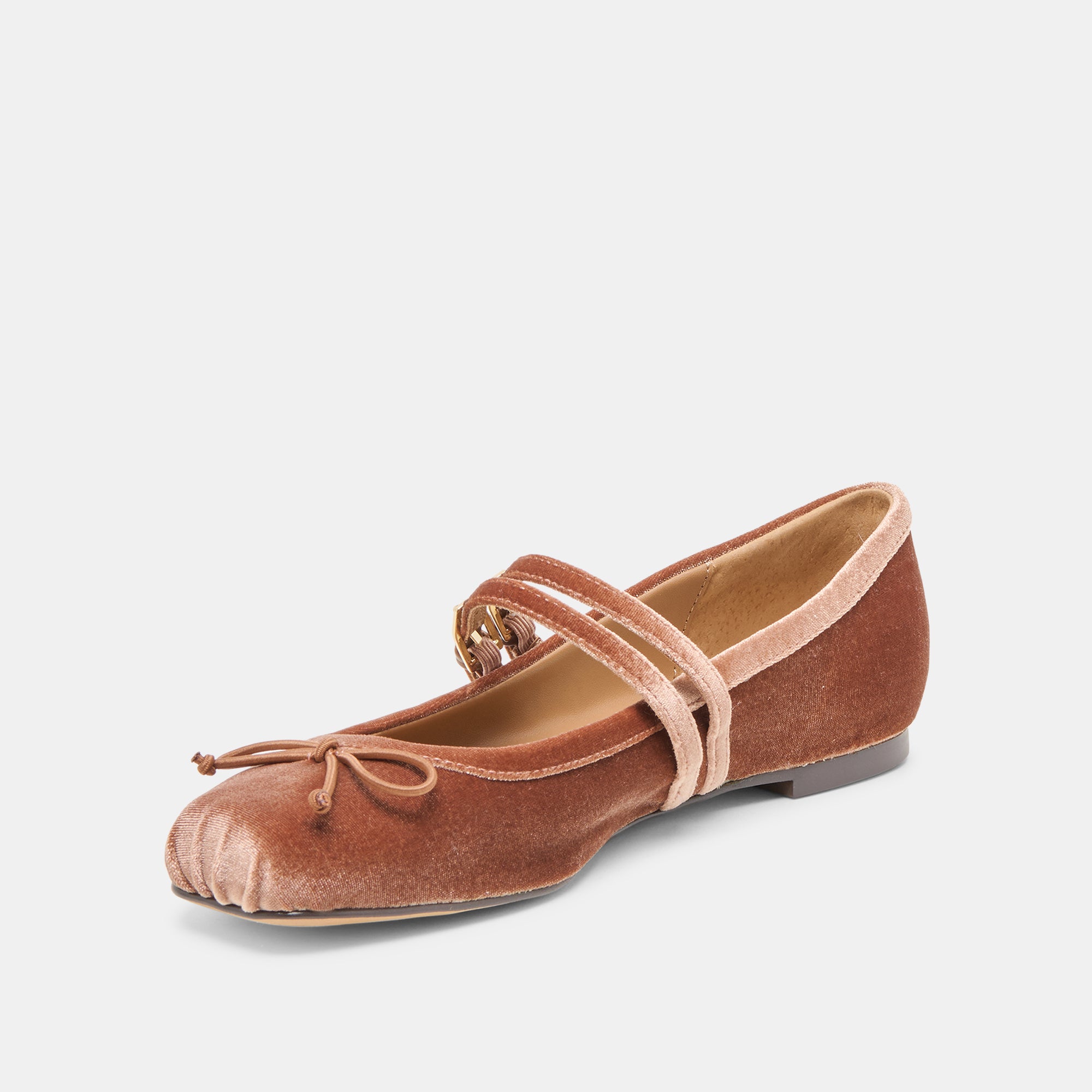 GIBSEN BALLET FLATS DK ROSE VELVET - Image 4