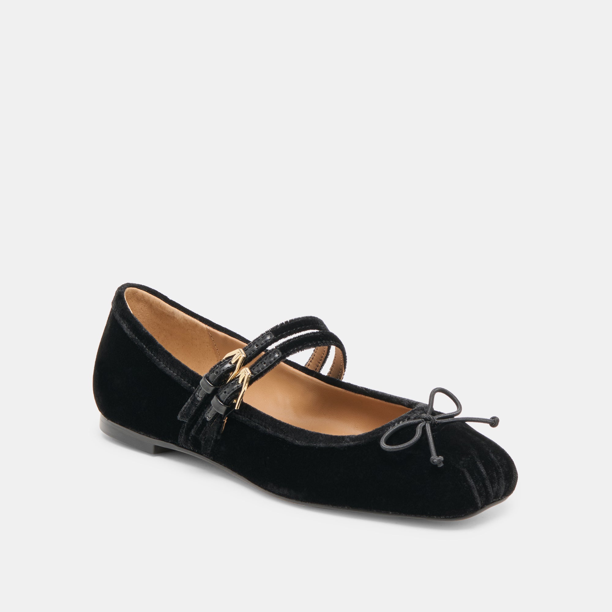 GIBSEN BALLET FLATS NERO VELVET - Image 2