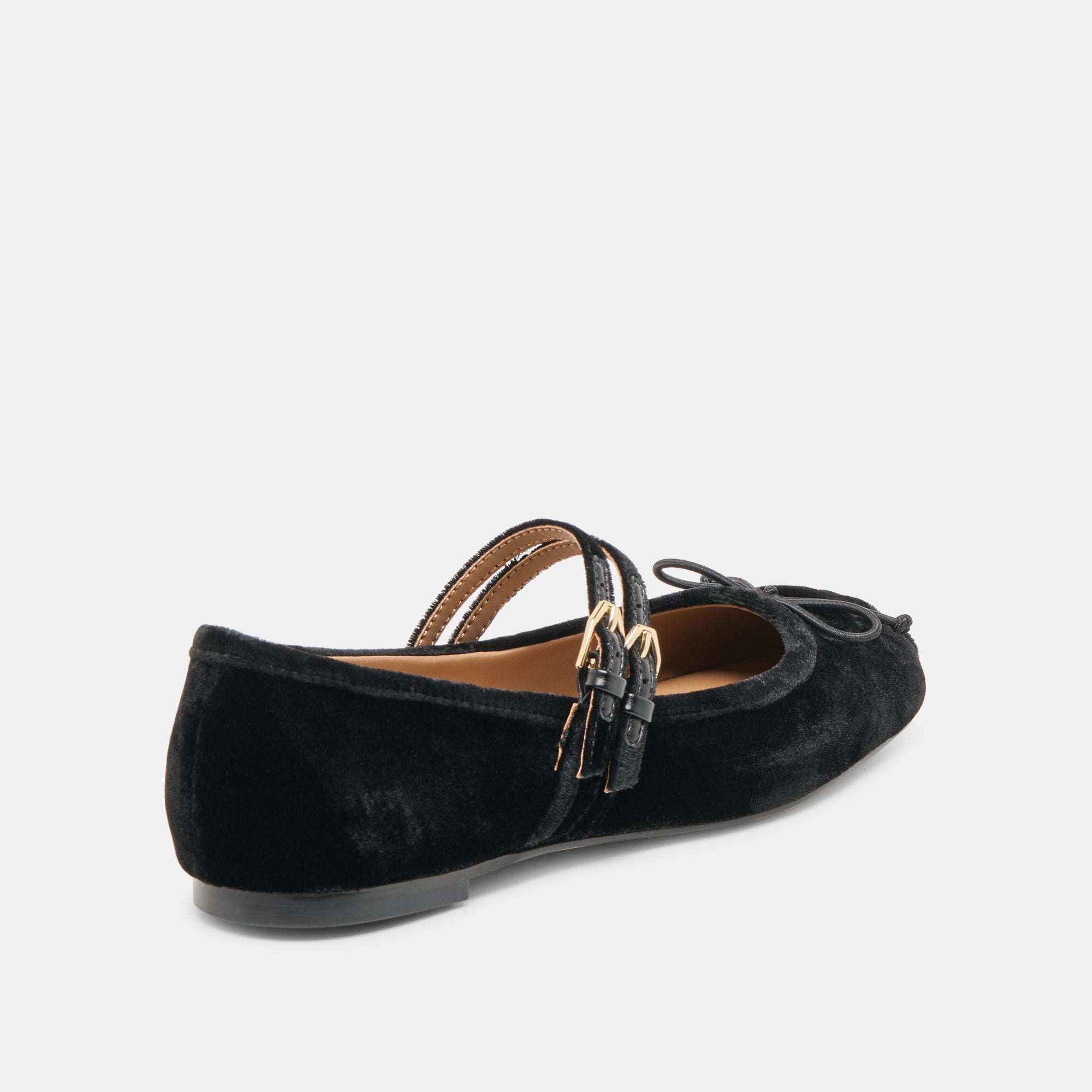 GIBSEN BALLET FLATS NERO VELVET - Image 3