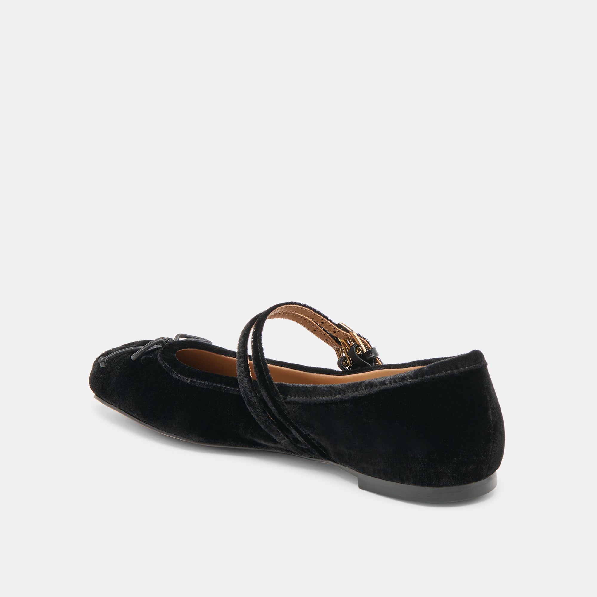 GIBSEN BALLET FLATS NERO VELVET - Image 5