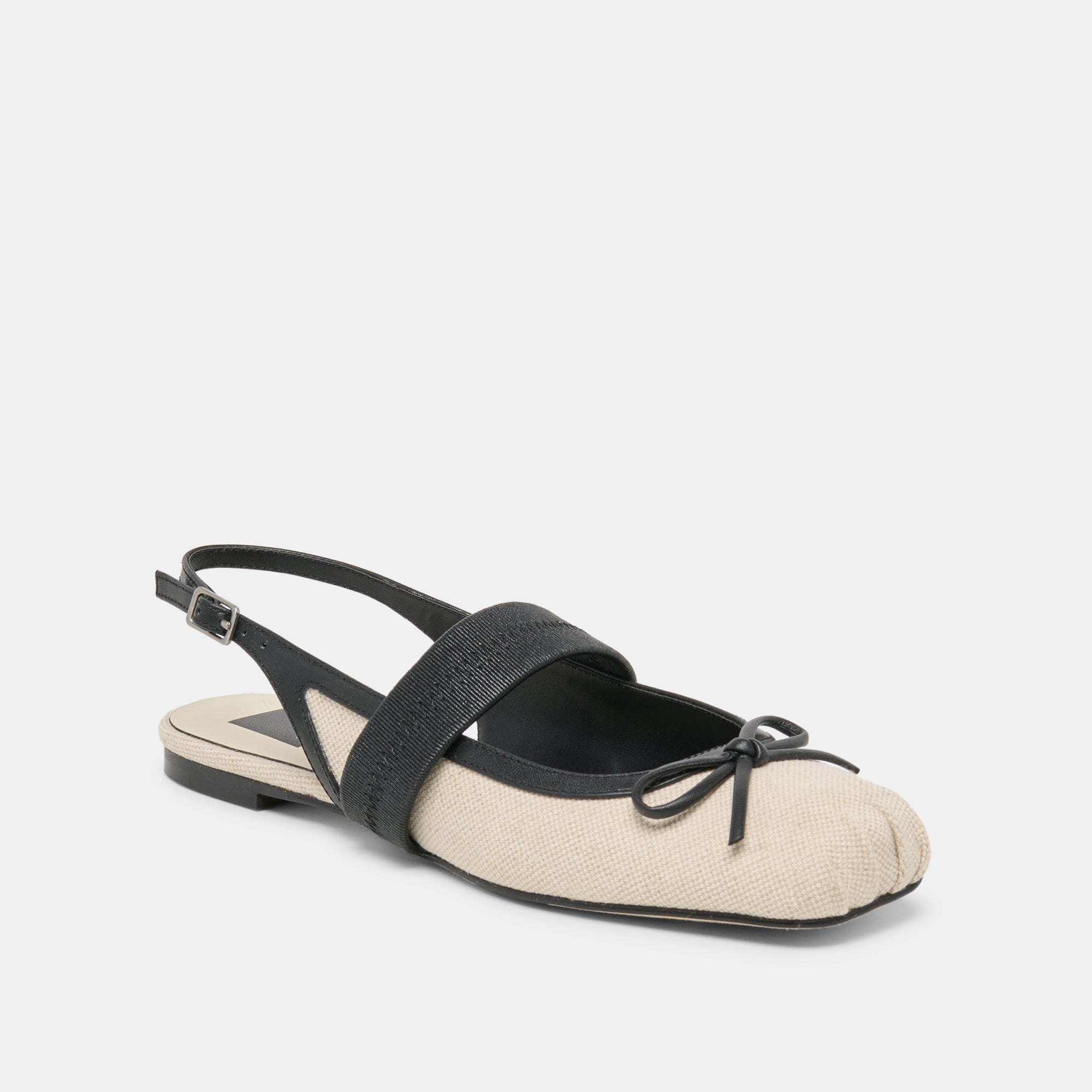 GRIFAN FLATS NATURAL BLACK LINEN - Image 3