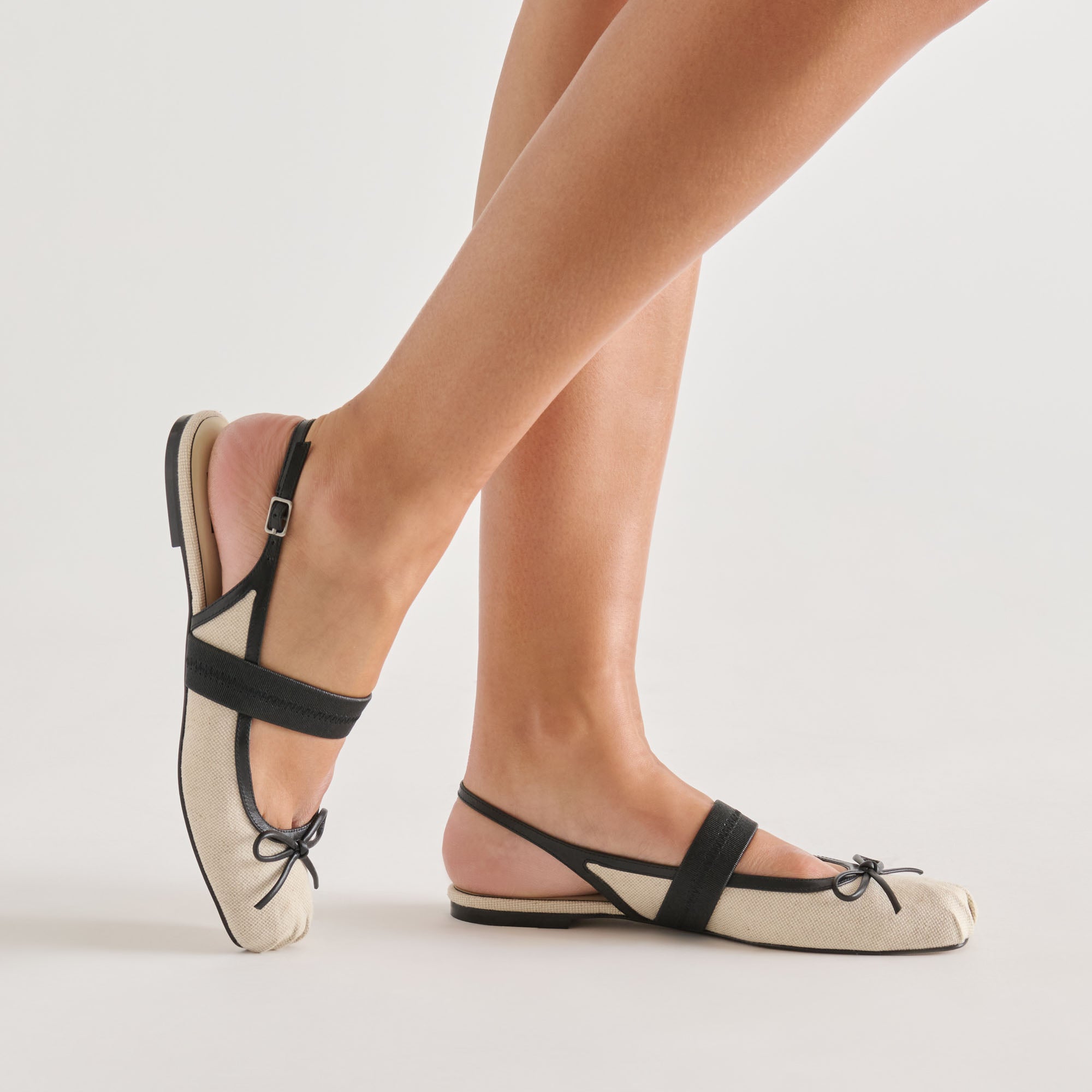 GRIFAN FLATS NATURAL BLACK LINEN - Image 4