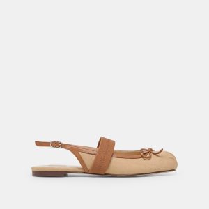 GRIFAN FLATS TAN MULTI FABRIC