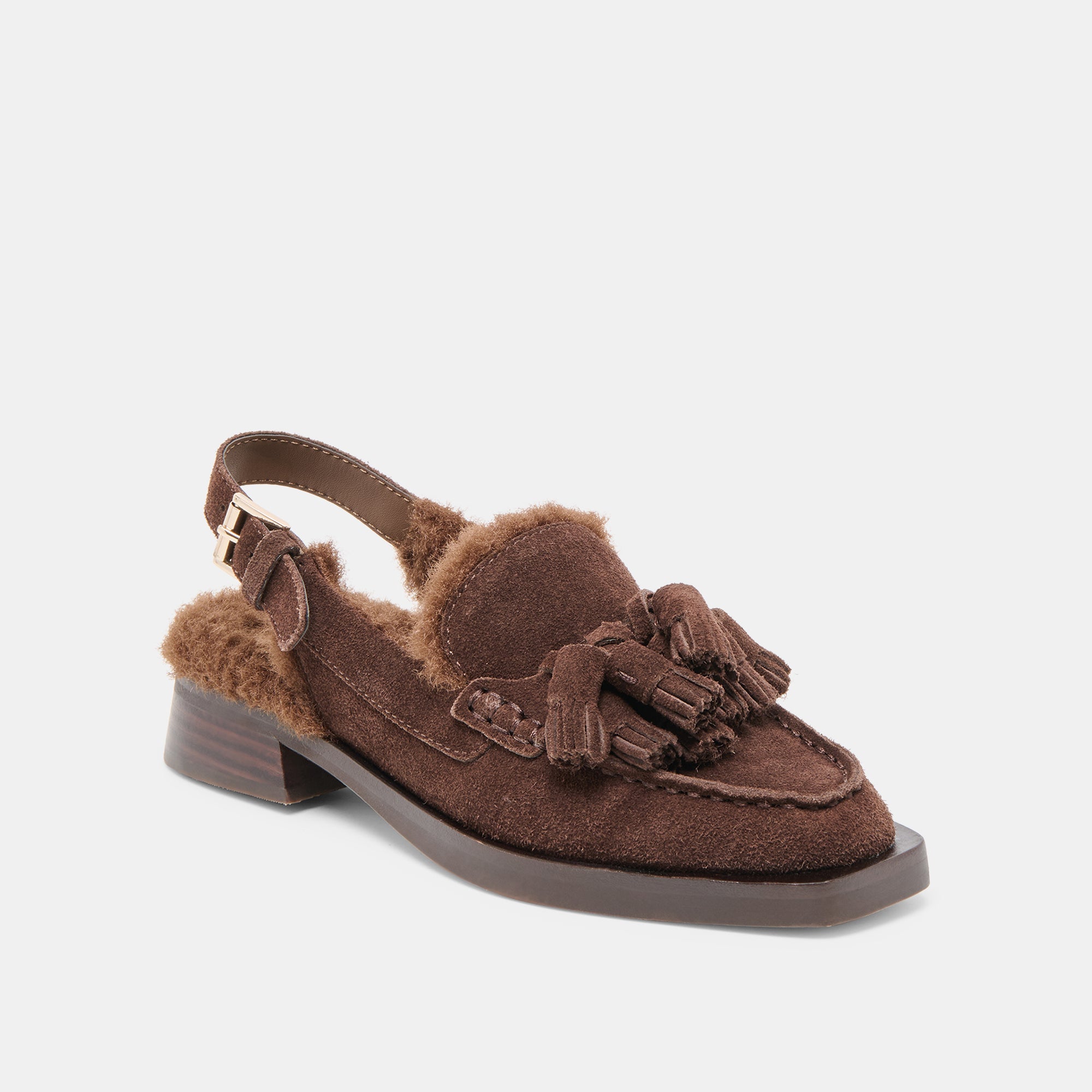 HAMLIT PLUSH LOAFERS DK BROWN SUEDE - Image 3