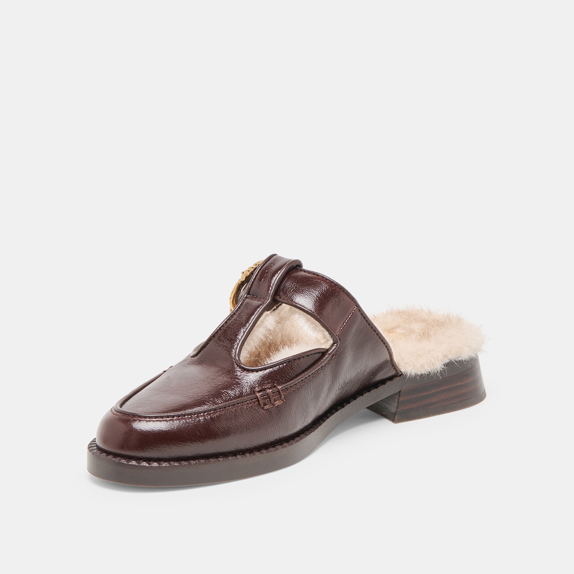 HARLAH PLUSH FLATS CHOCOLATE LEATHER - Image 4
