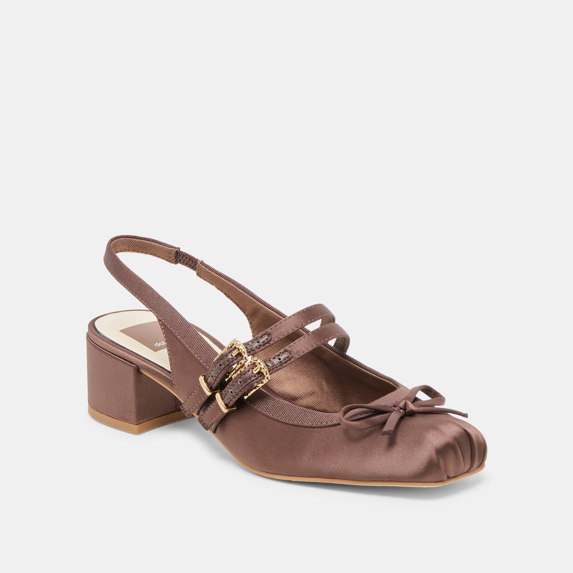 LORIS HEELS MAHOGANY SATIN - Image 3
