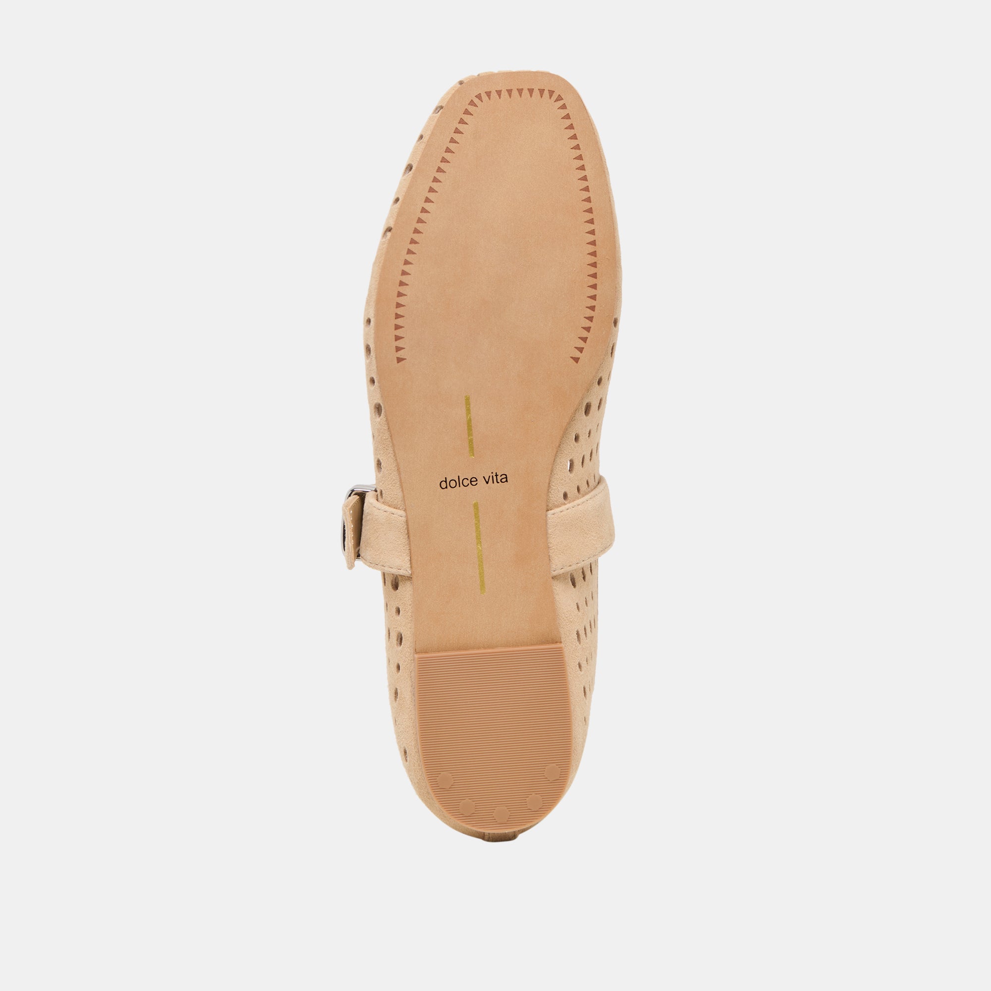 MIKEL BALLET FLATS CAMEL PERFORATED SUEDE - Image 11