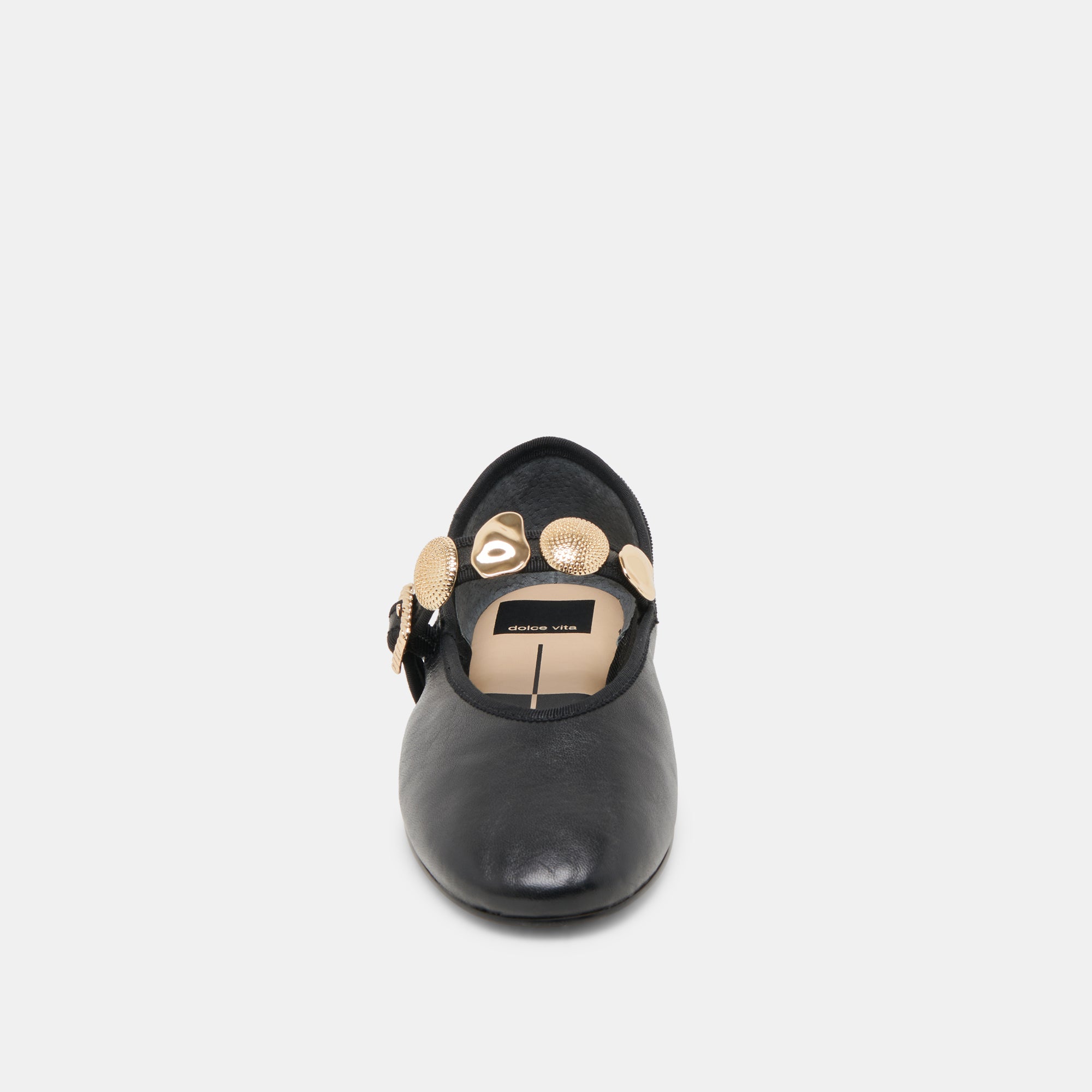 RELAN WIDE BALLET FLATS BLACK LEATHER - Image 6