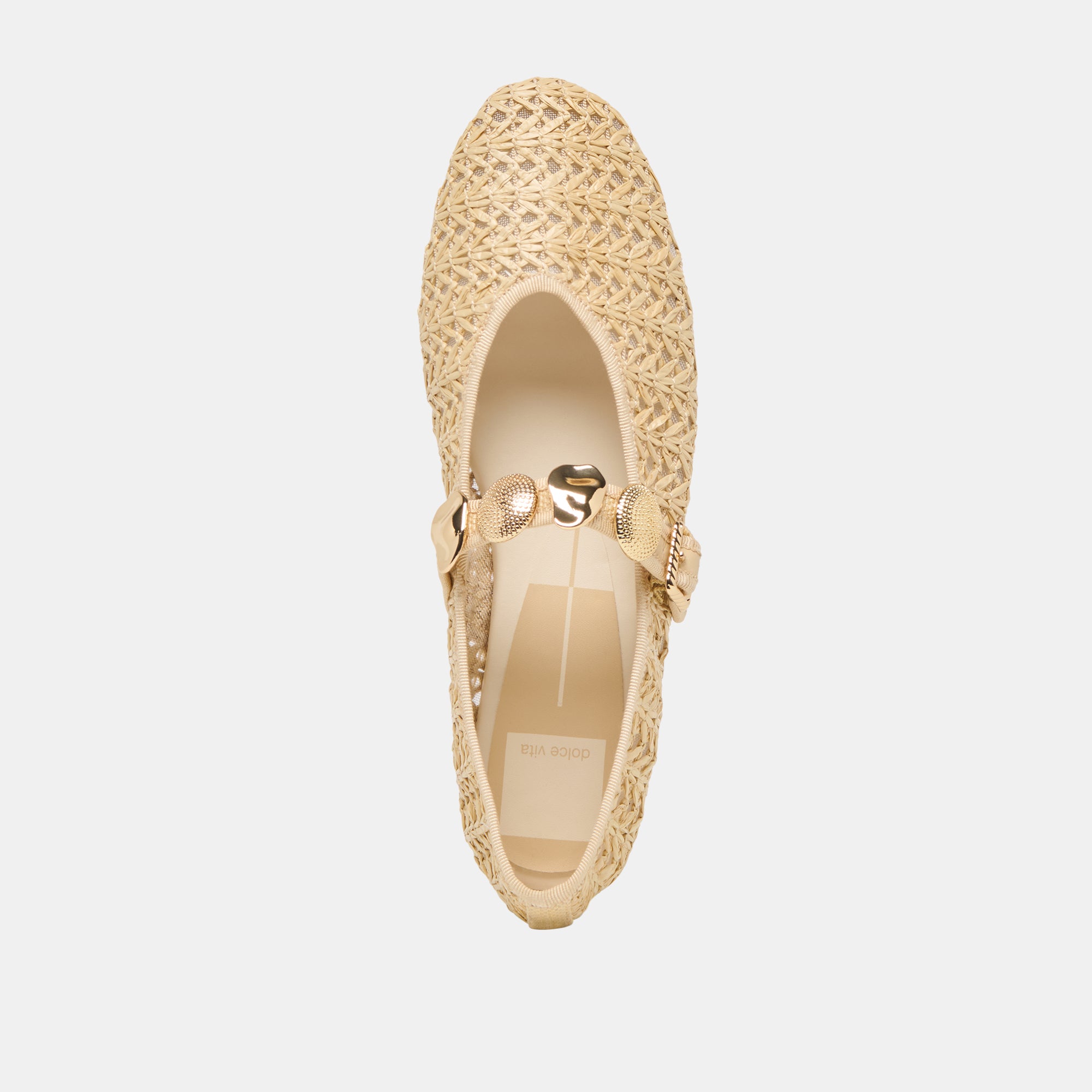 RELAN BALLET FLATS NATURAL CROSS HATCH RAFFIA - Image 12