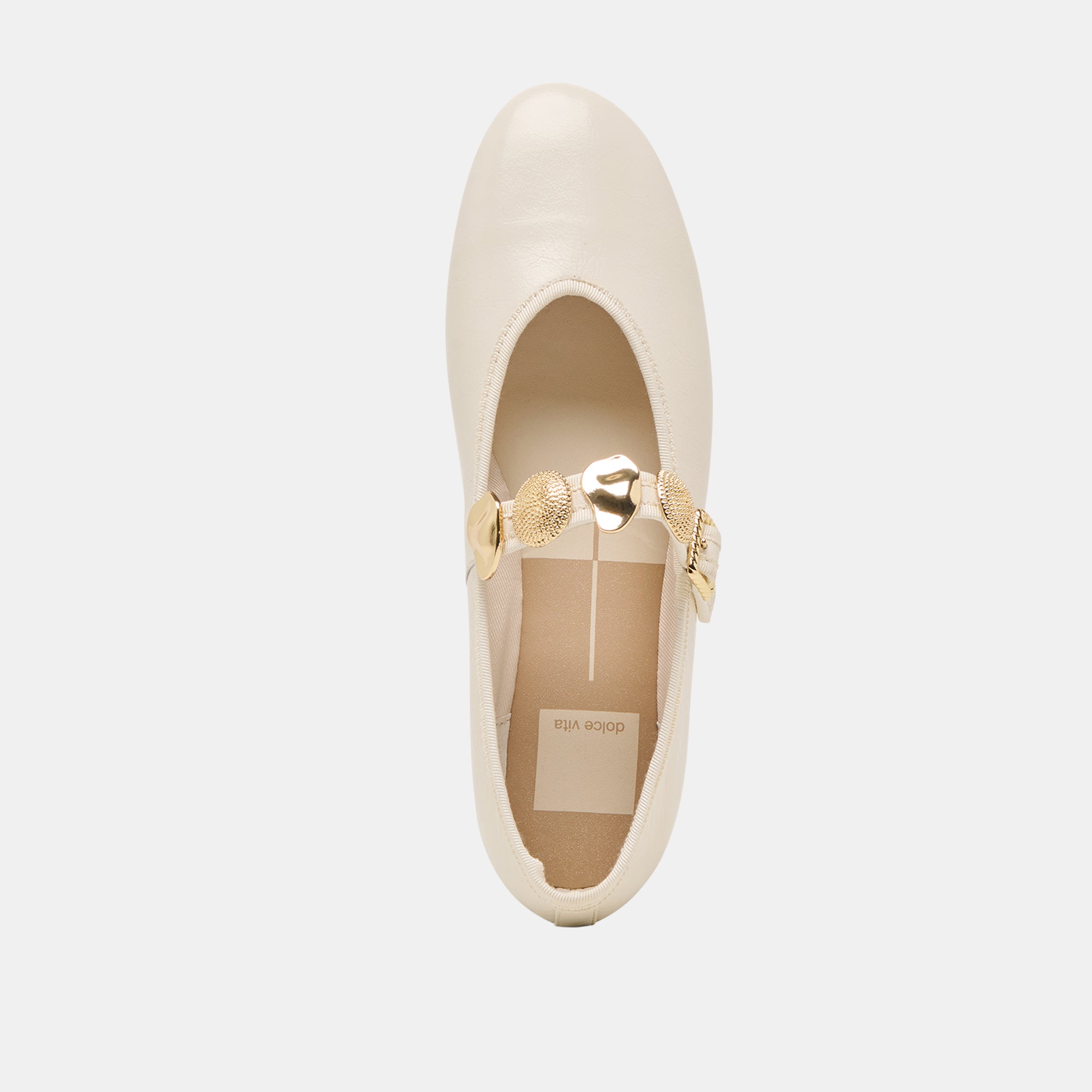 RELAN WIDE BALLET FLATS OFF WHITE LEATHER - Image 8