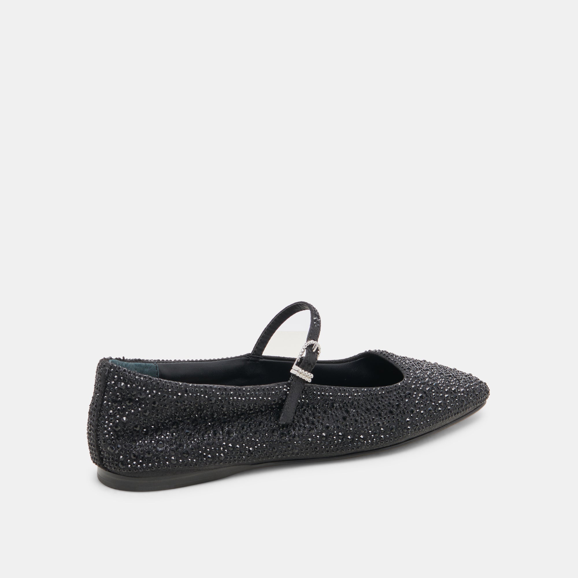 REYES CRYSTAL BALLET FLATS BLACK METALLIC CRYSTAL - Image 5